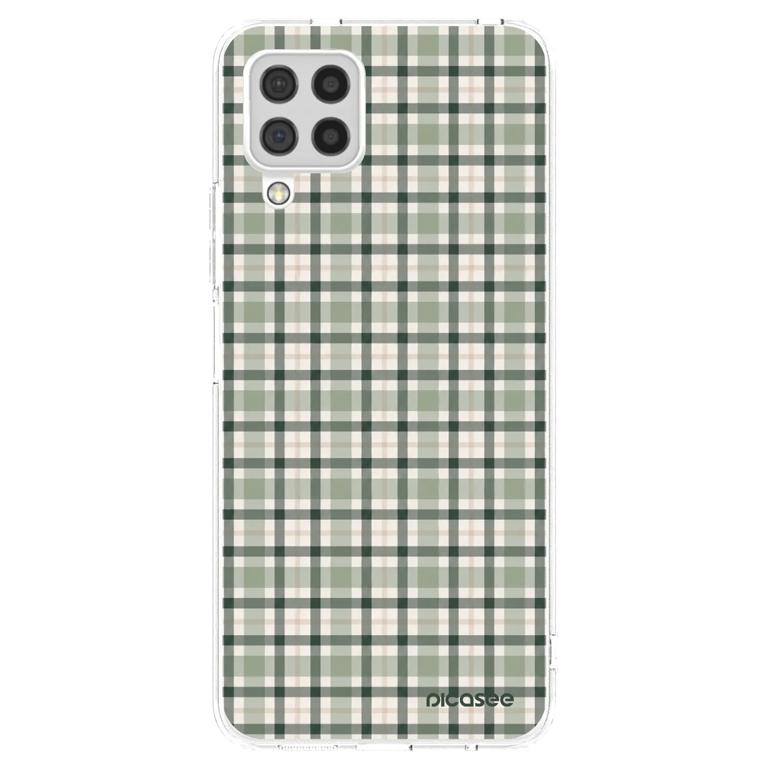 Picasee silikonový průhledný obal pro Samsung Galaxy A22 A225F 4G - Sage Tartan