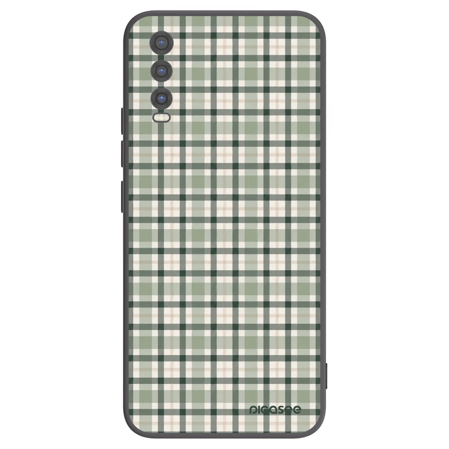 Picasee silikonový černý obal pro Vivo Y20s - Sage Tartan