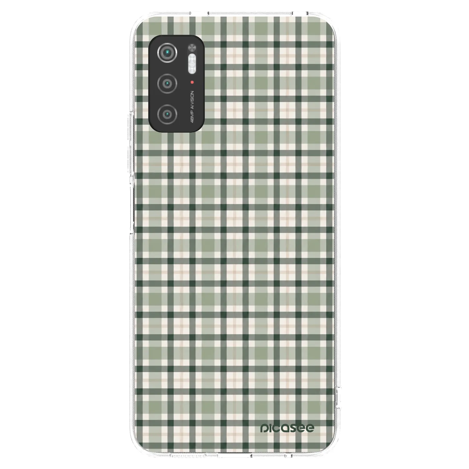 Picasee silikonový průhledný obal pro Xiaomi Poco M3 Pro 5G - Sage Tartan