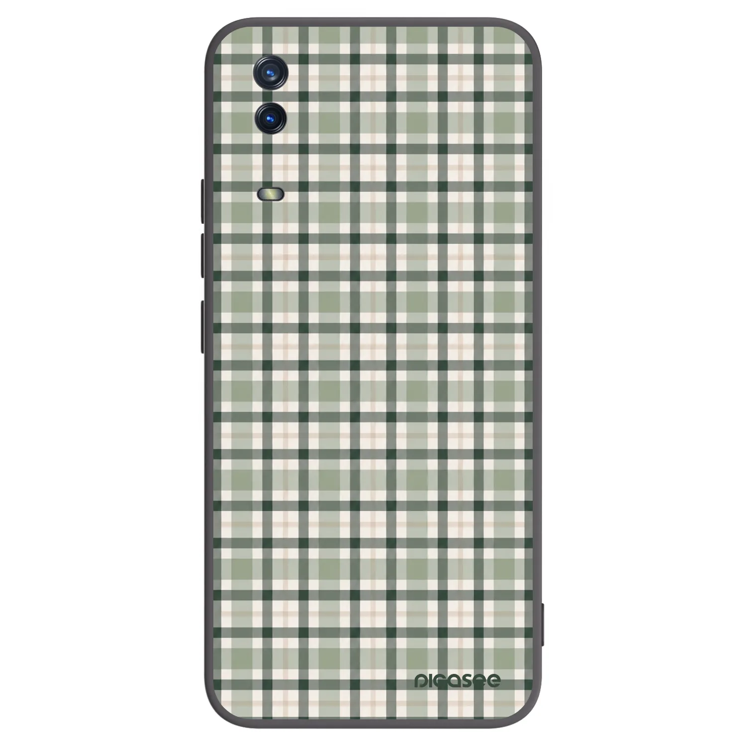 Picasee silikonový černý obal pro Vivo Y11s - Sage Tartan