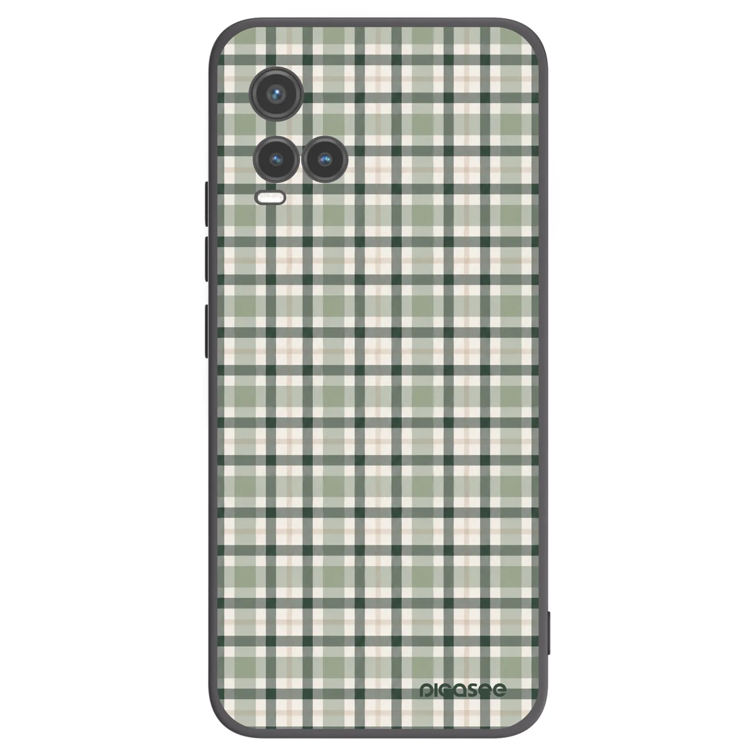 Picasee silikonový černý obal pro Vivo Y33s - Sage Tartan