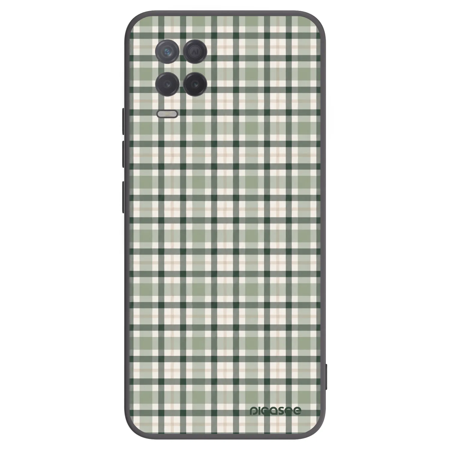 Picasee silikonový černý obal pro Realme 8 5G - Sage Tartan