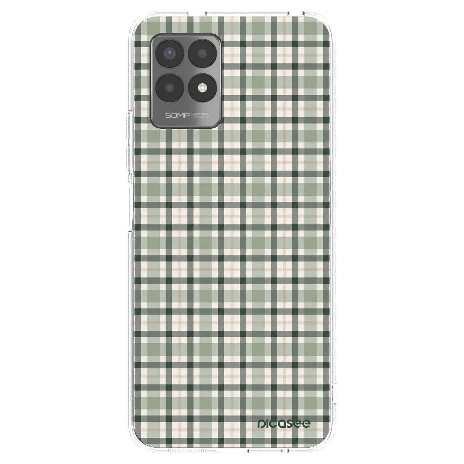 Picasee silikonový průhledný obal pro Realme 8i - Sage Tartan