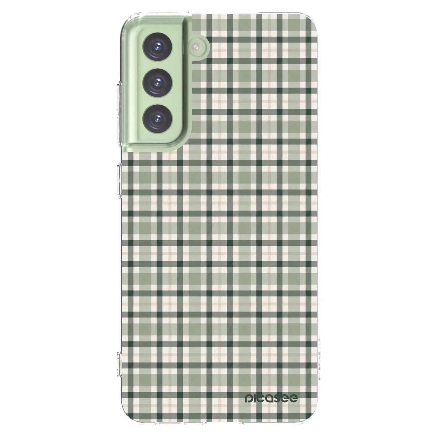 Picasee silikonový průhledný obal pro Samsung Galaxy S21 FE 5G - Sage Tartan