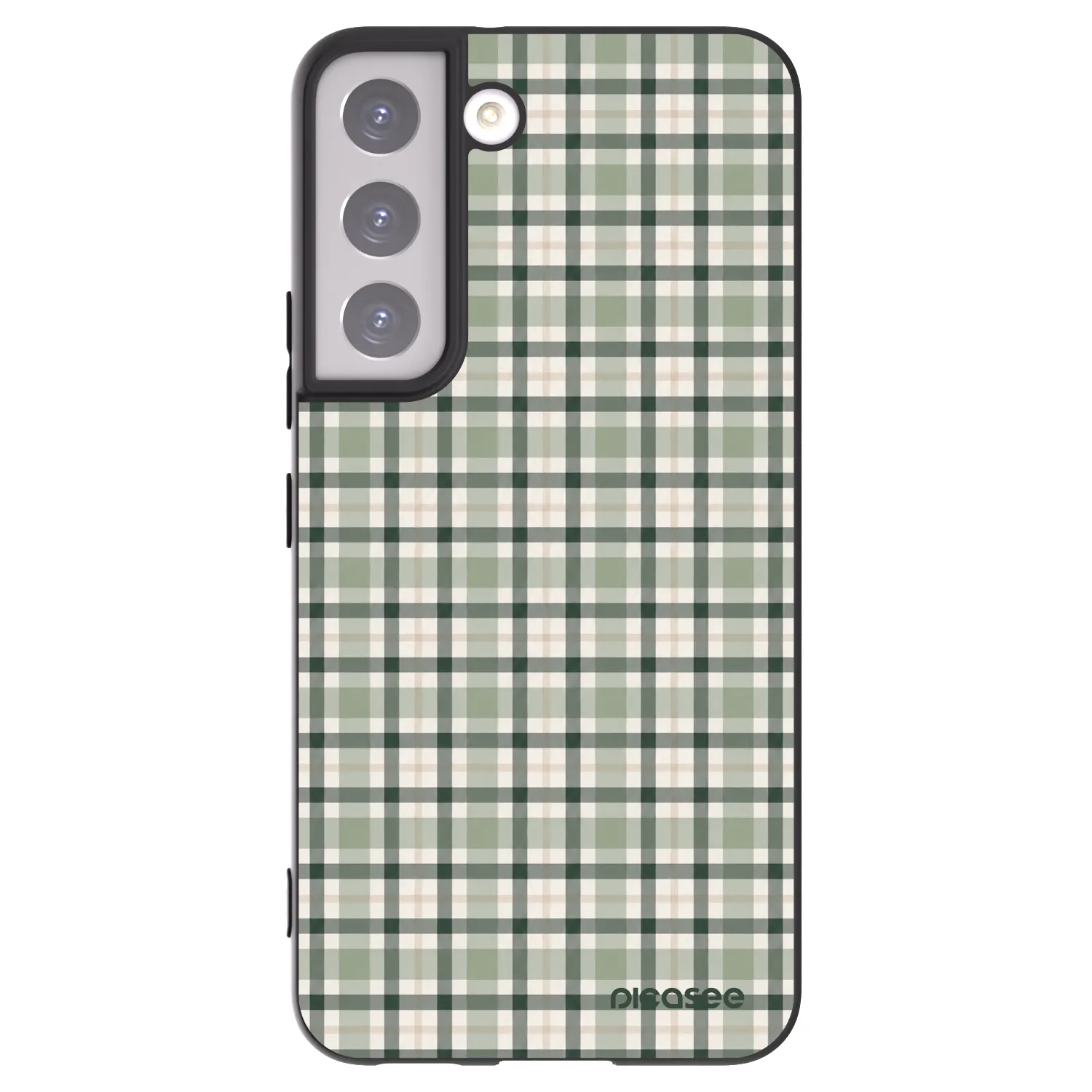 Picasee silikonový černý obal pro Samsung Galaxy S22 5G - Sage Tartan