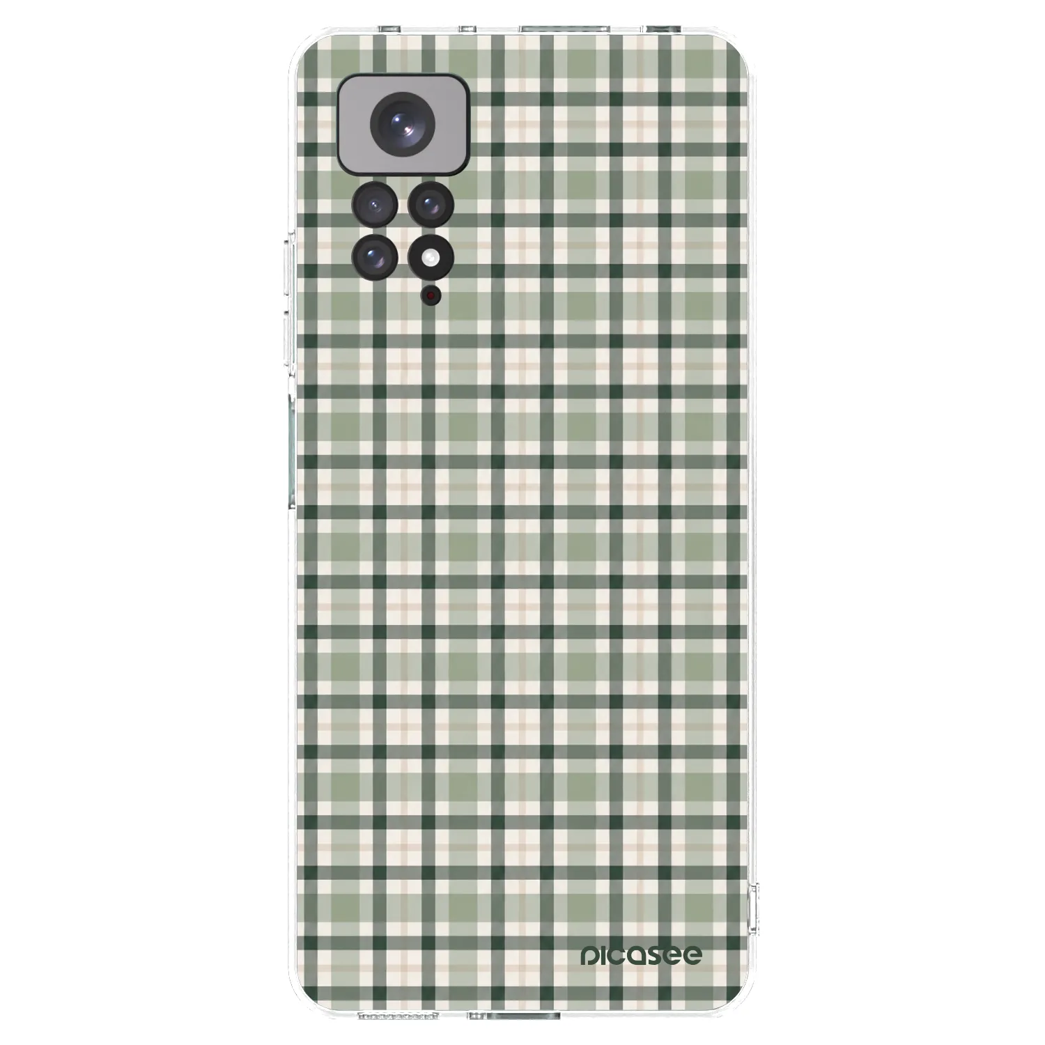 Picasee silikonový průhledný obal pro Xiaomi Redmi Note 11 - Sage Tartan