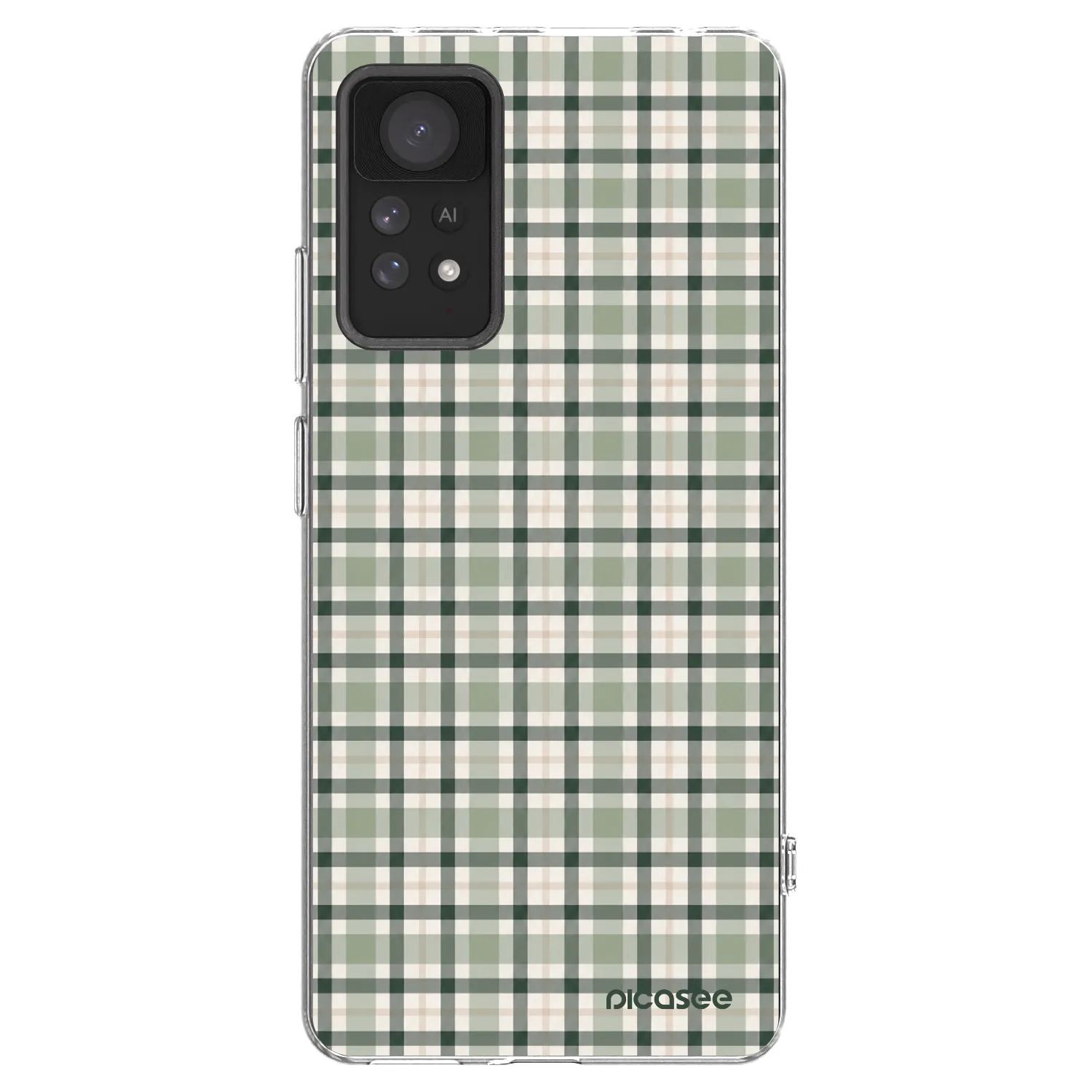 Picasee silikonový průhledný obal pro Xiaomi Redmi Note 11 Pro - Sage Tartan