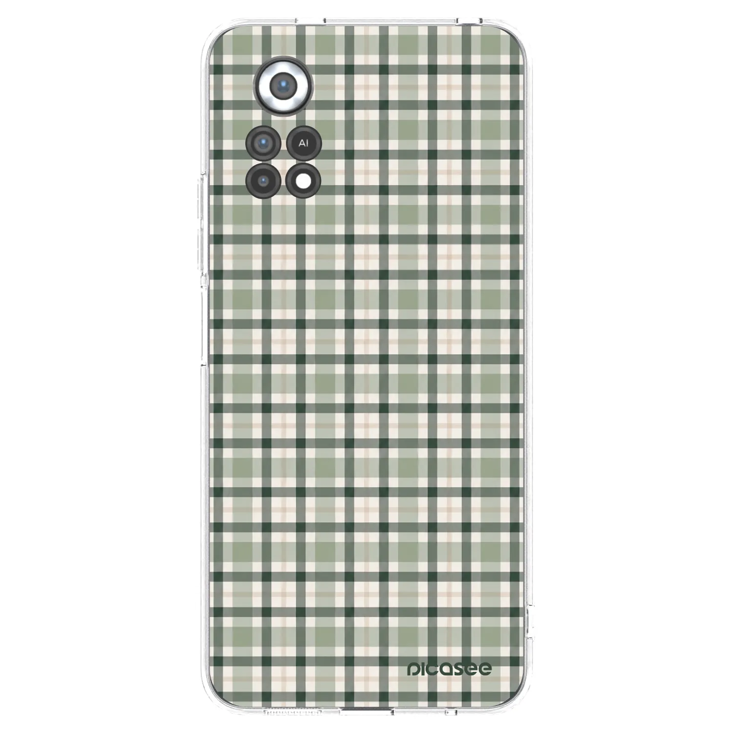 Picasee silikonový průhledný obal pro Xiaomi Poco X4 Pro 5G - Sage Tartan