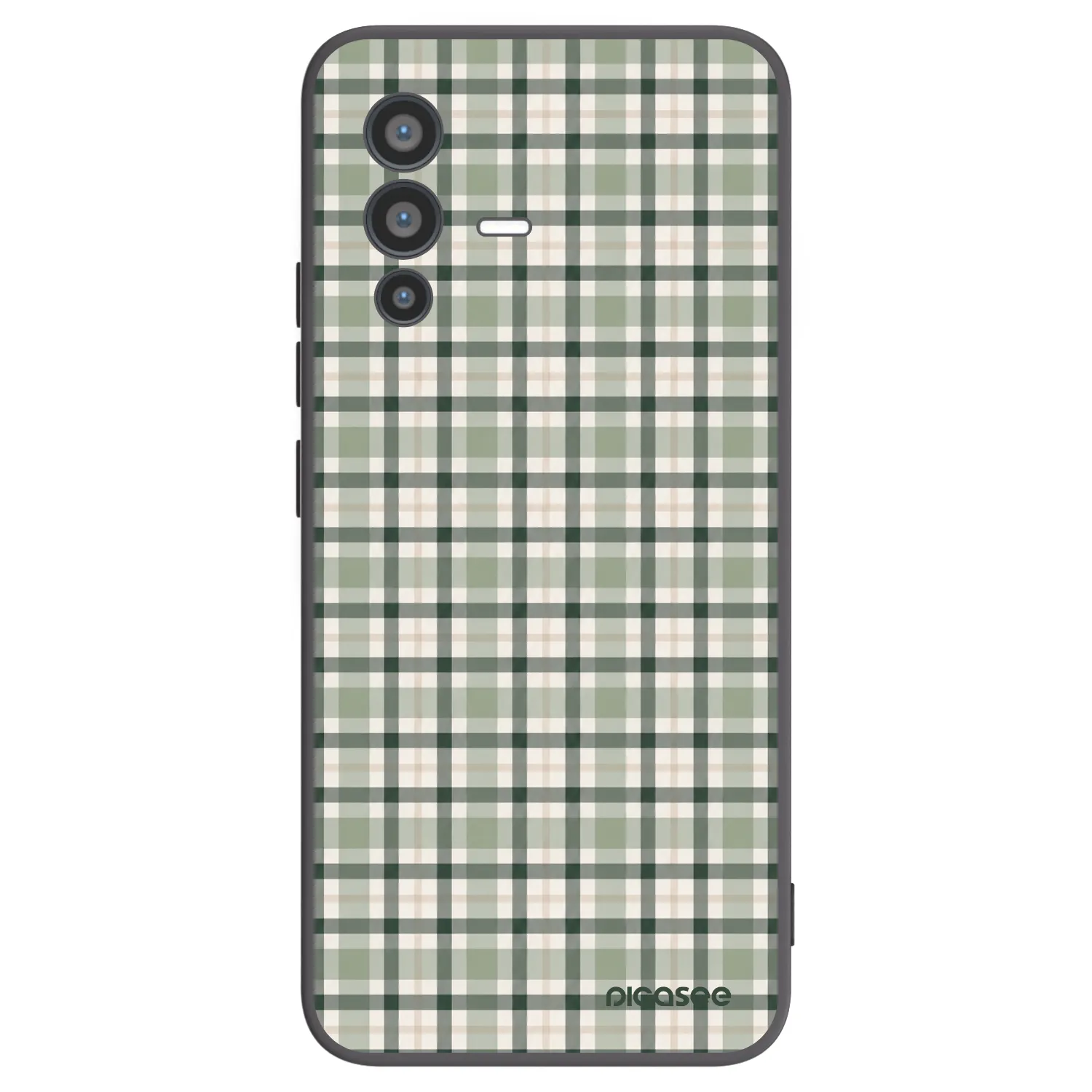 Picasee silikonový černý obal pro Vivo V23 5G - Sage Tartan