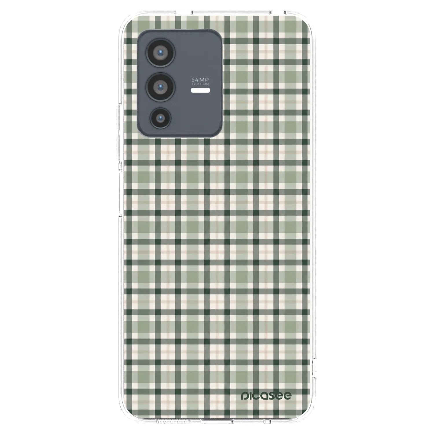 Picasee silikonový průhledný obal pro Vivo V23 5G - Sage Tartan