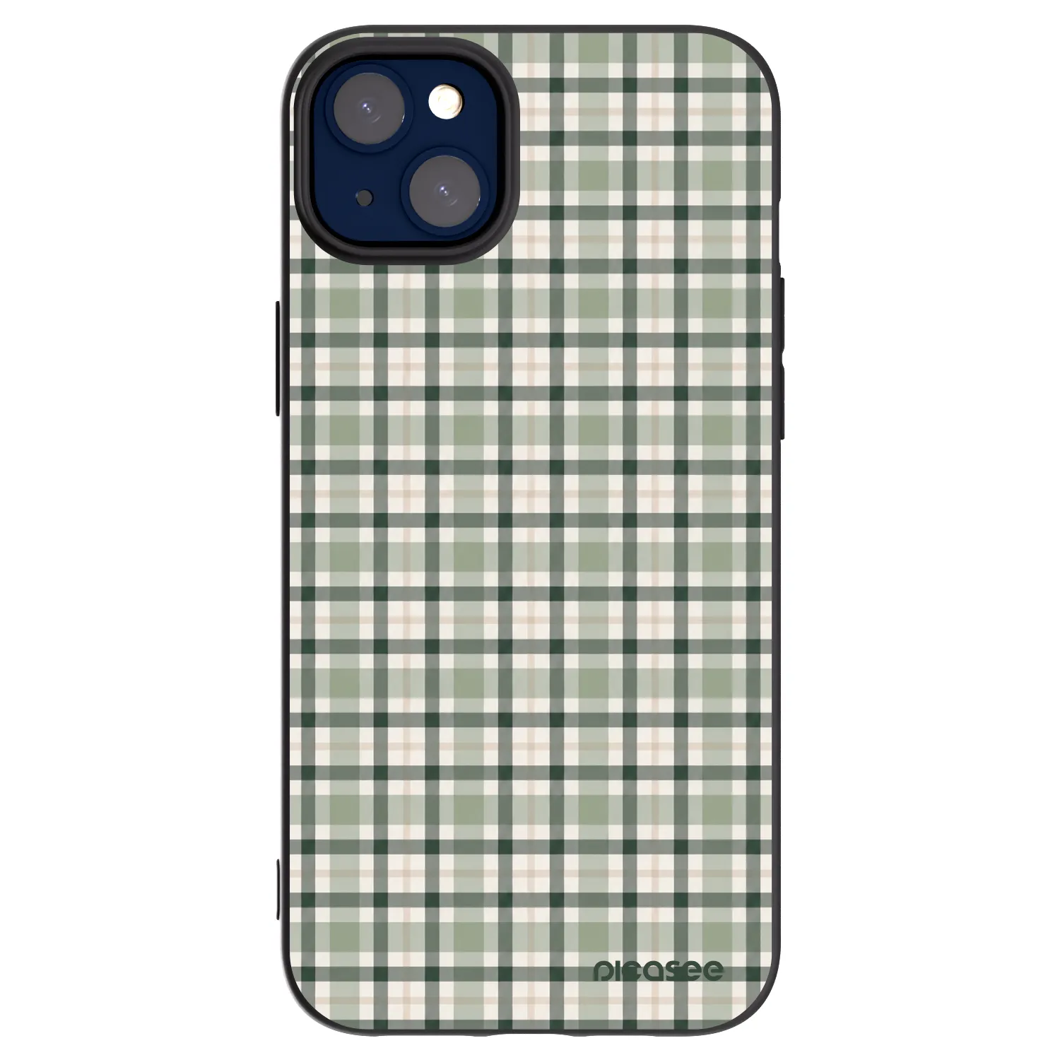 Picasee silikonový černý obal pro Apple iPhone 14 Plus - Sage Tartan