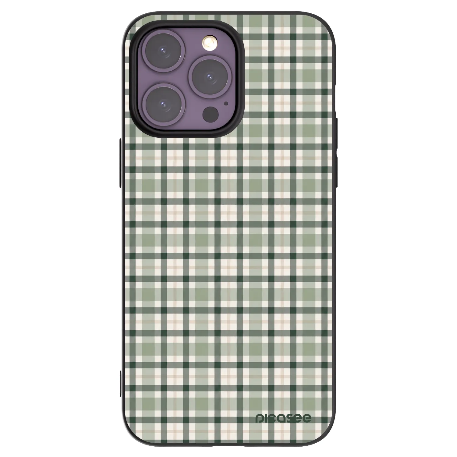 Picasee silikonový černý obal pro Apple iPhone 14 Pro Max - Sage Tartan
