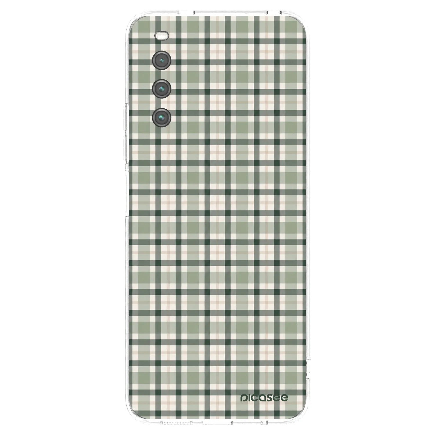 Picasee silikonový průhledný obal pro Sony Xperia 10 IV 5G - Sage Tartan