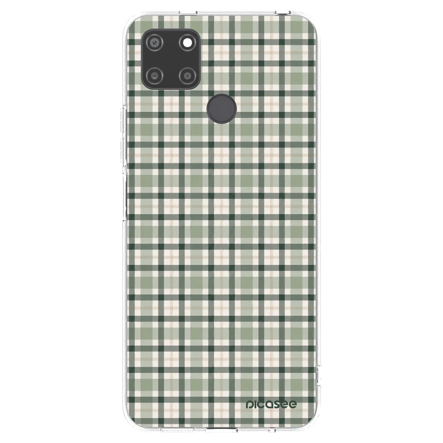 Picasee silikonový průhledný obal pro Realme C21Y - Sage Tartan