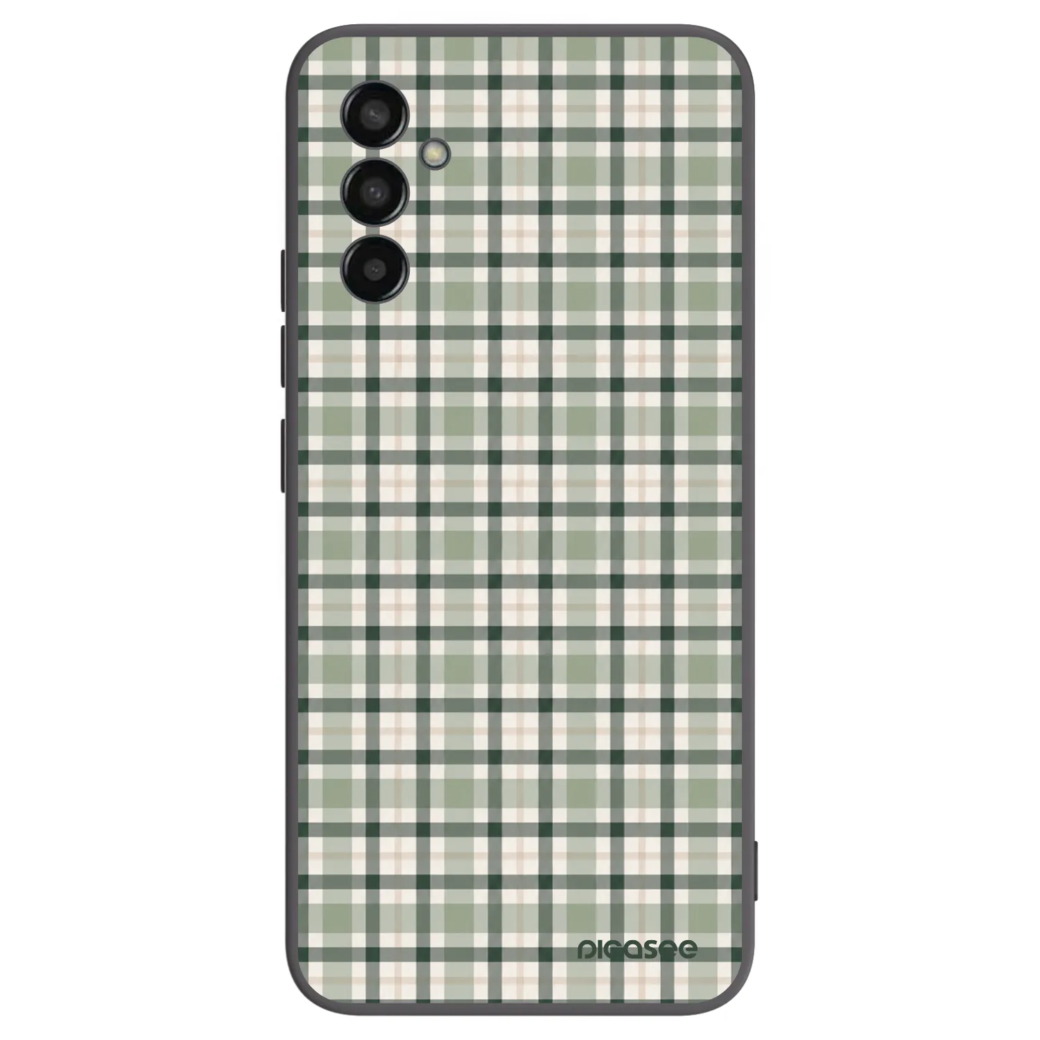 Picasee silikonový černý obal pro Samsung Galaxy M13 M135F - Sage Tartan