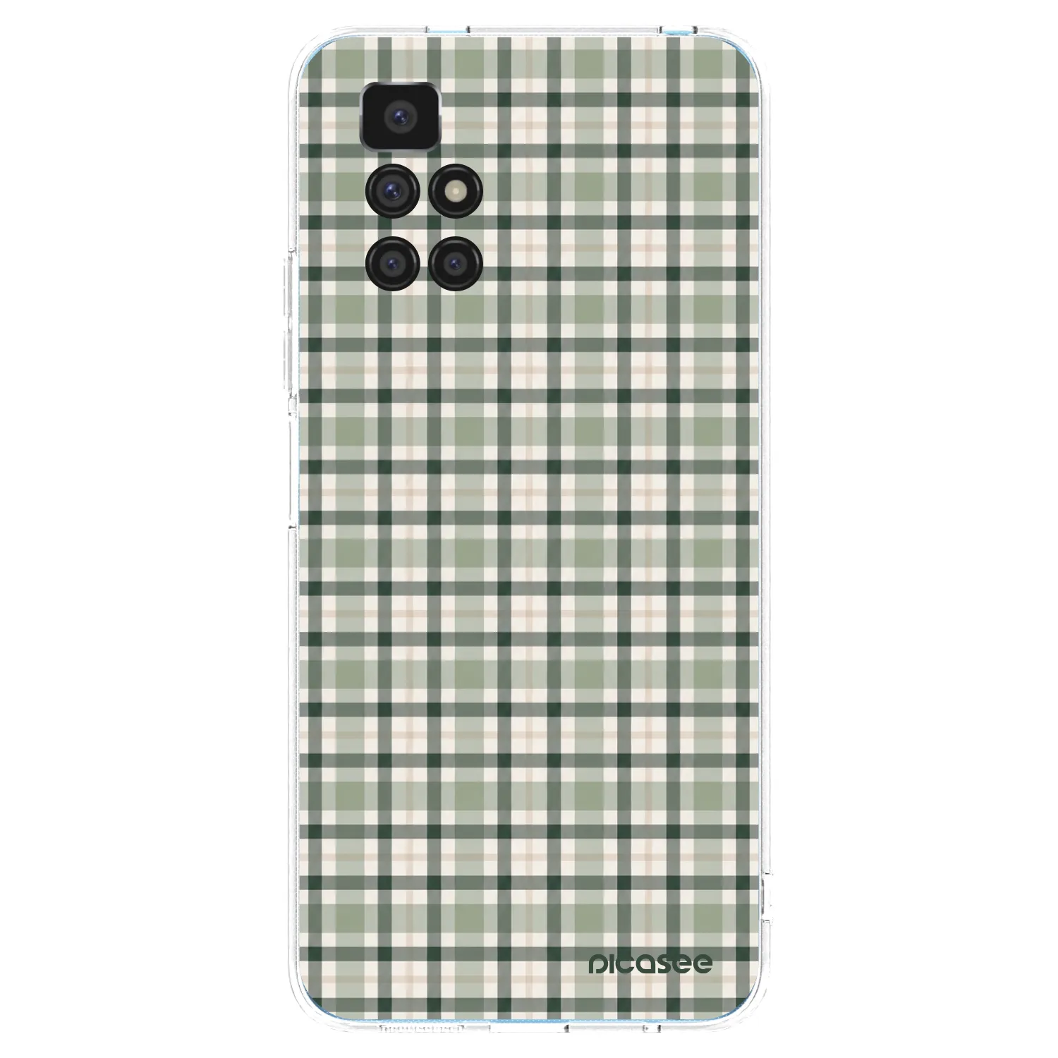 Picasee silikonový průhledný obal pro Xiaomi Redmi 10 (2022) - Sage Tartan