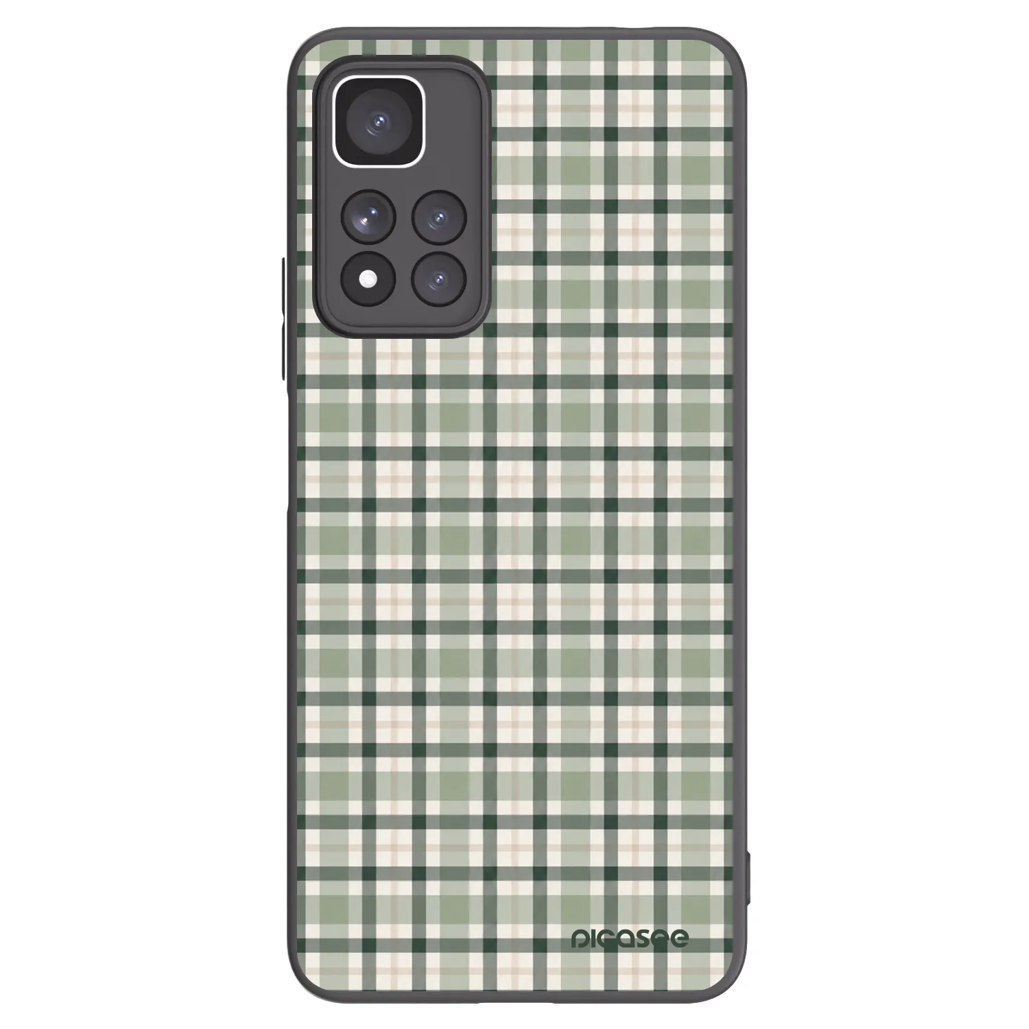 Picasee silikonový černý obal pro Xiaomi Redmi Note 11 Pro+ 5G - Sage Tartan