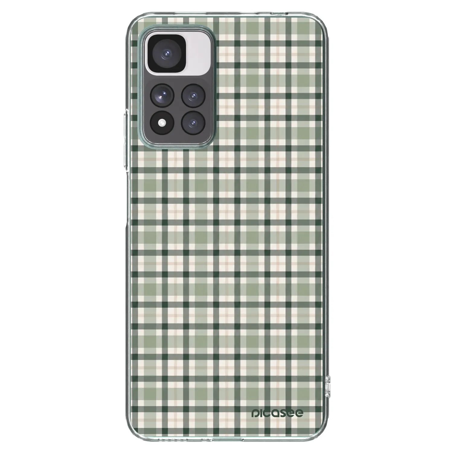 Picasee silikonový průhledný obal pro Xiaomi Redmi Note 11 Pro+ 5G - Sage Tartan