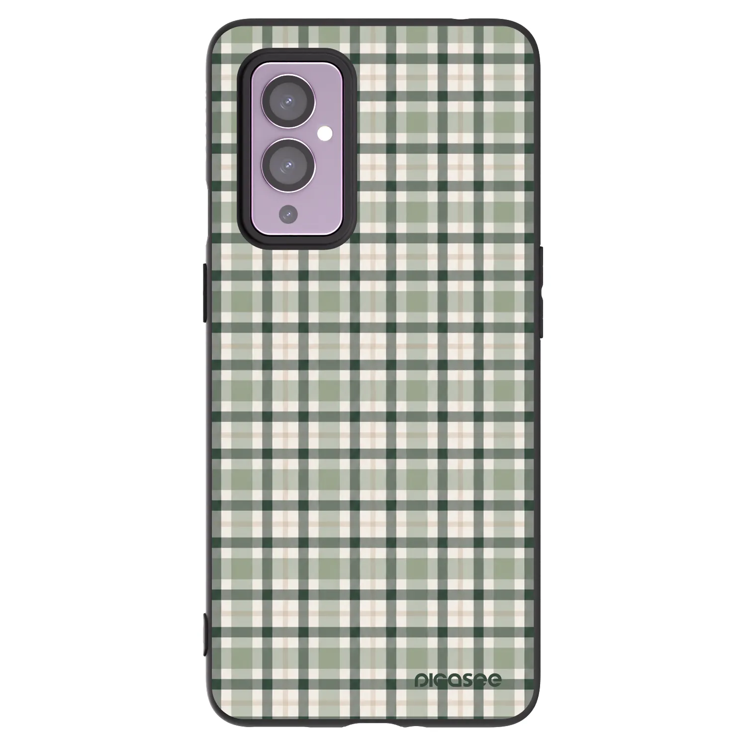 Picasee silikonový černý obal pro OnePlus 9 - Sage Tartan