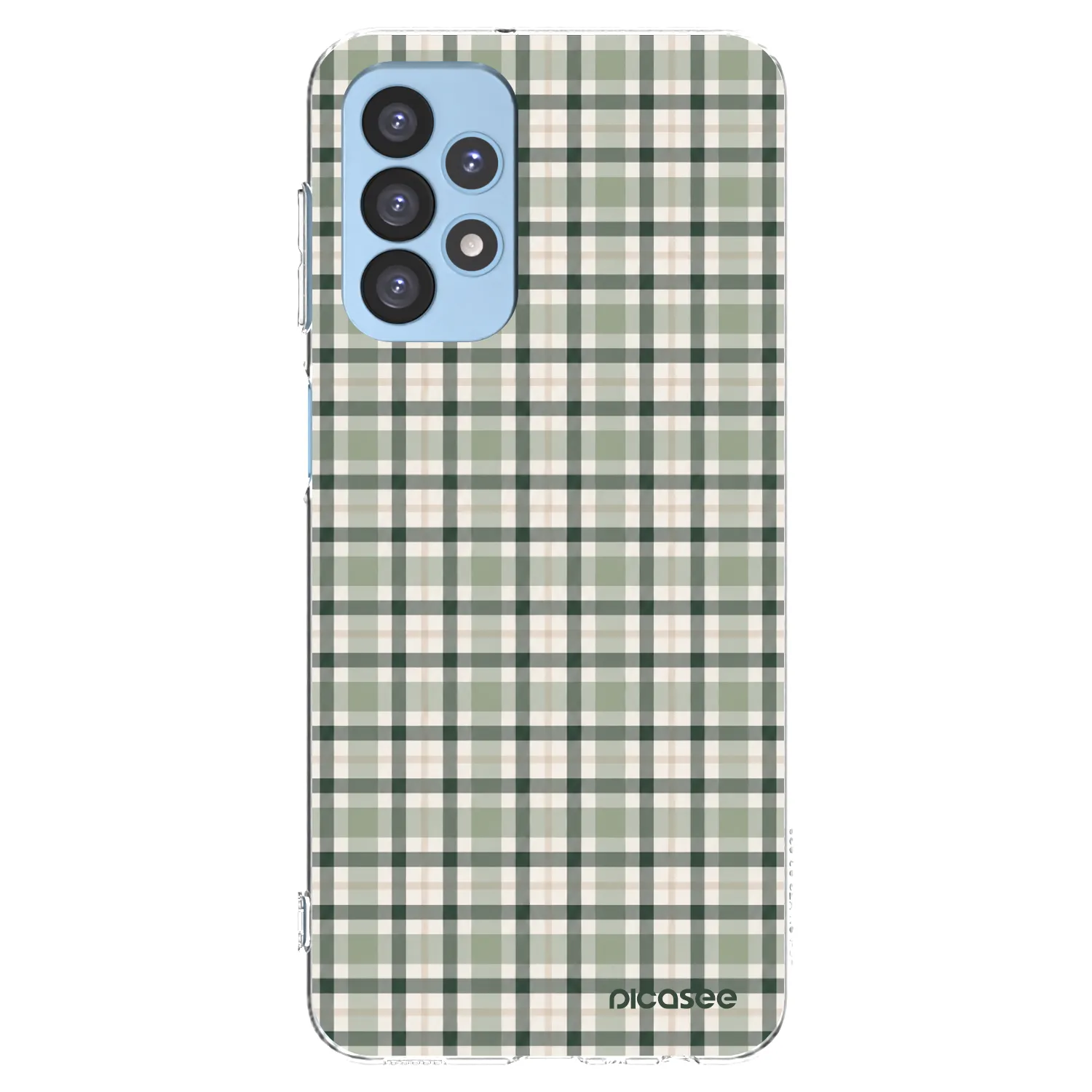 Picasee silikonový průhledný obal pro Samsung Galaxy A23 A235F 4G - Sage Tartan