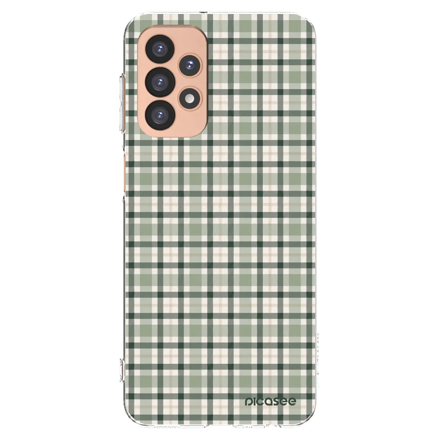 Picasee silikonový průhledný obal pro Samsung Galaxy A23 A236B 5G - Sage Tartan