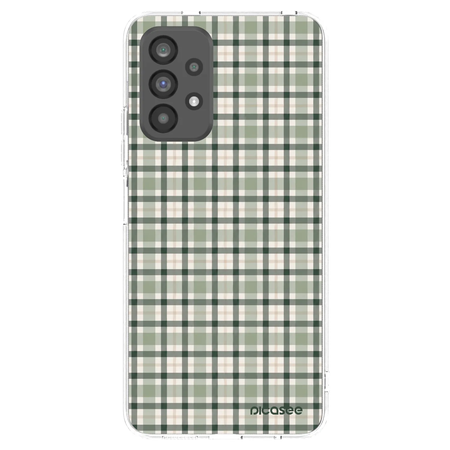 Picasee silikonový průhledný obal pro Samsung Galaxy A73 5G - Sage Tartan