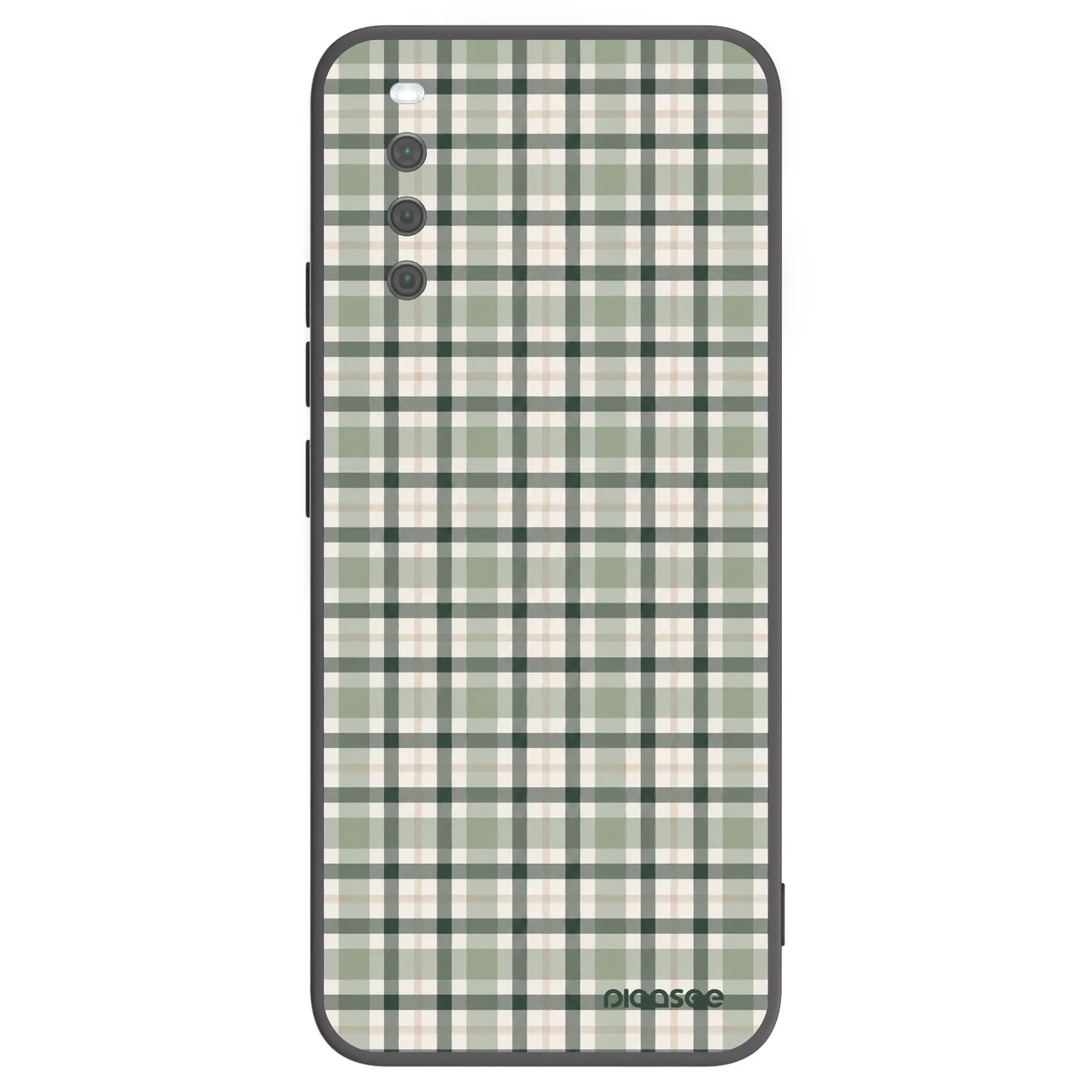 Picasee silikonový černý obal pro Sony Xperia 10 III - Sage Tartan