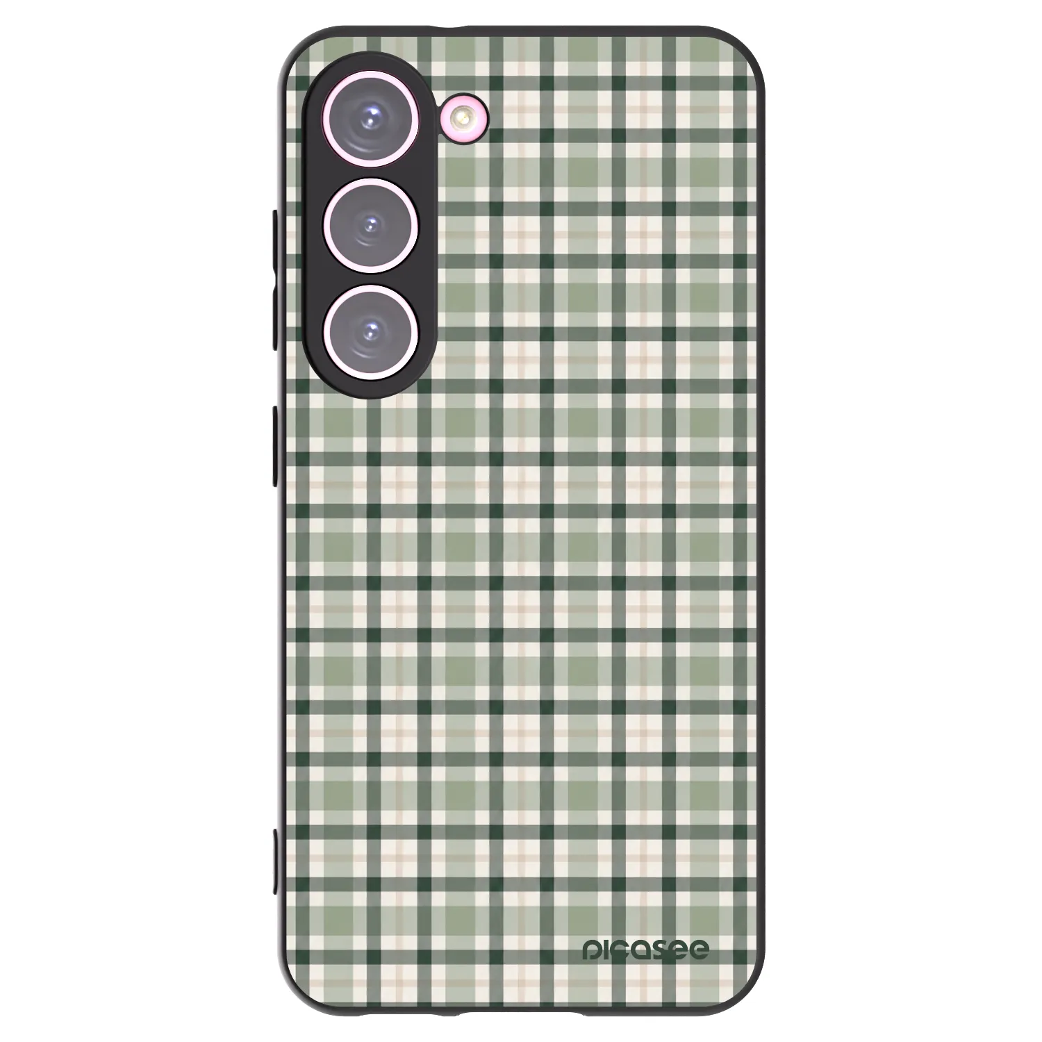 Picasee silikonový černý obal pro Samsung Galaxy S23 5G - Sage Tartan