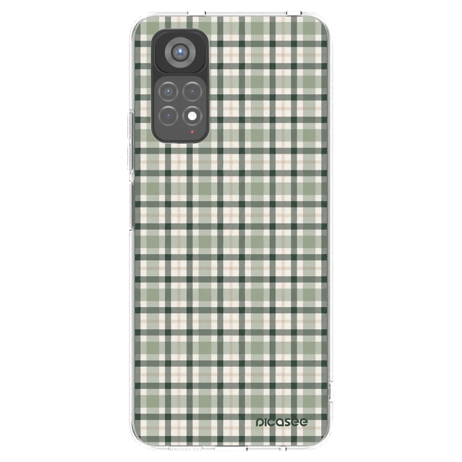 Picasee silikonový průhledný obal pro Xiaomi Redmi Note 11S 5G - Sage Tartan