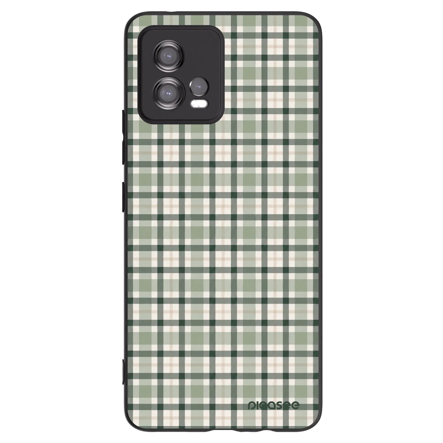 Picasee silikonový černý obal pro Motorola Moto G72 - Sage Tartan