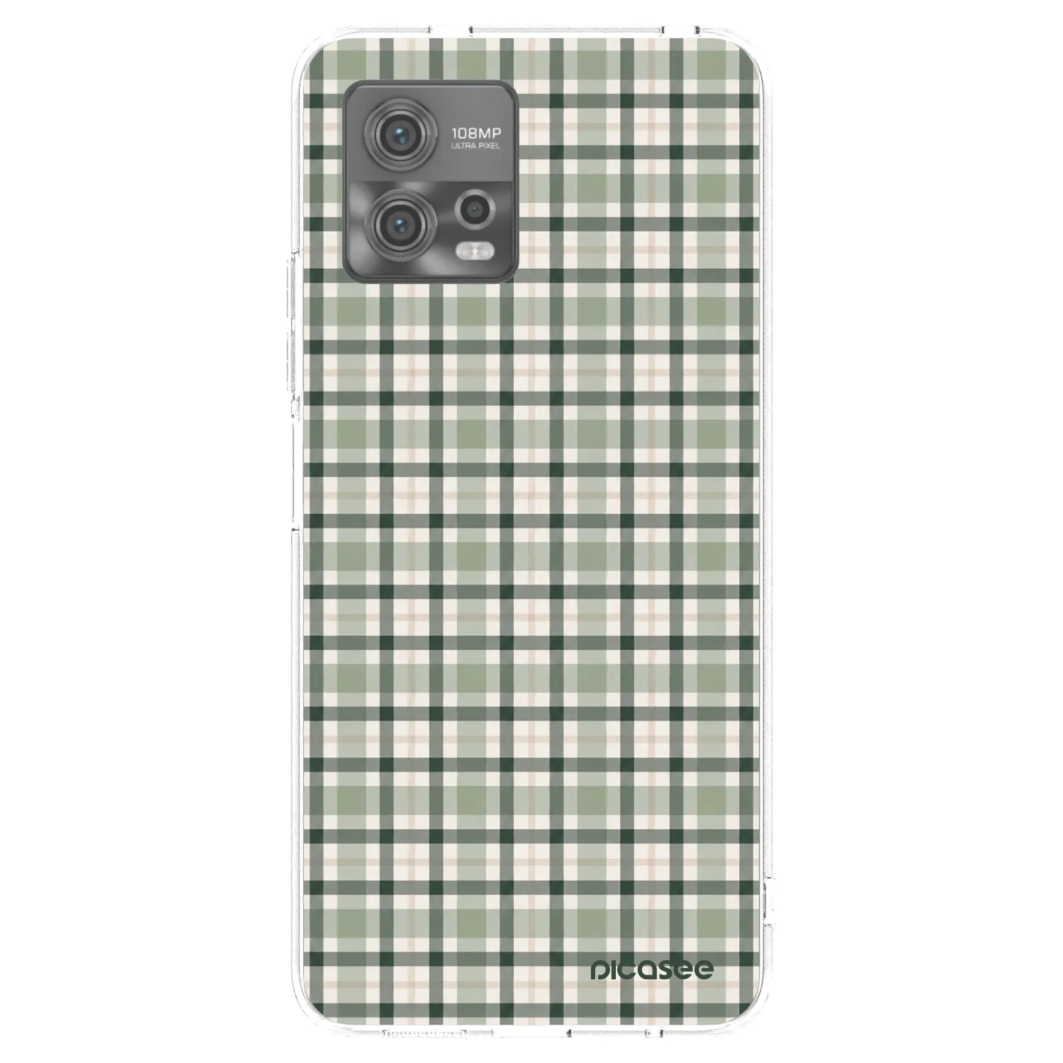 Picasee silikonový průhledný obal pro Motorola Moto G72 - Sage Tartan