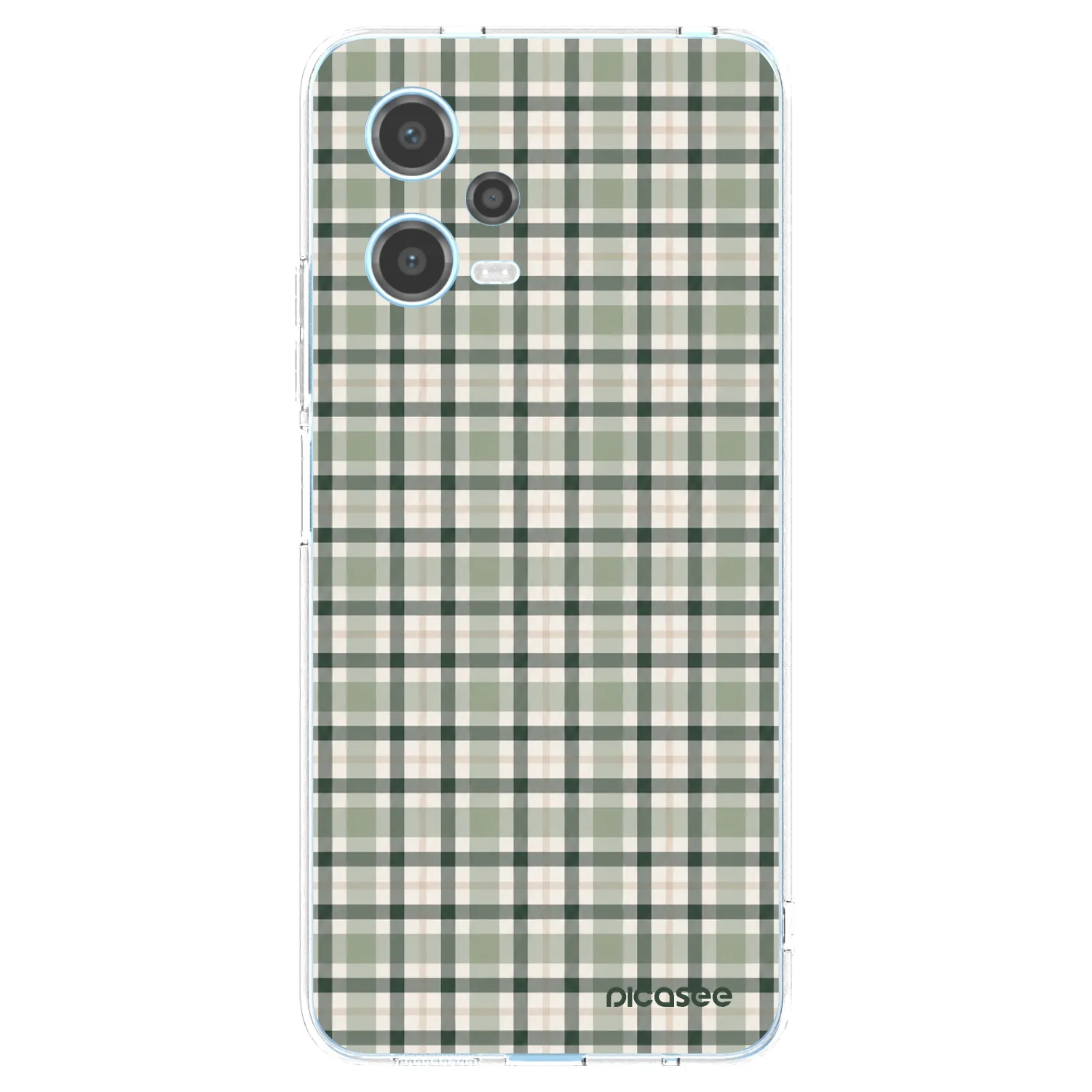 Picasee silikonový průhledný obal pro Xiaomi Redmi Note 12 5G - Sage Tartan
