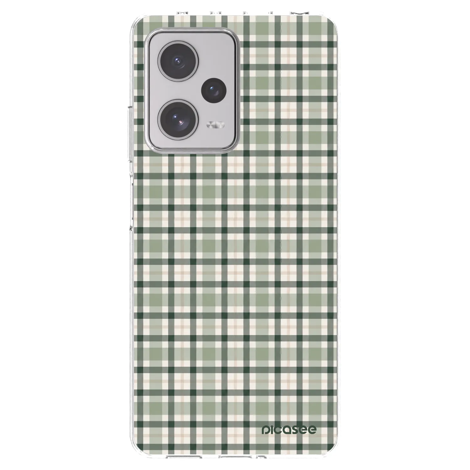 Picasee silikonový průhledný obal pro Xiaomi Redmi Note 12 Pro+ 5G - Sage Tartan