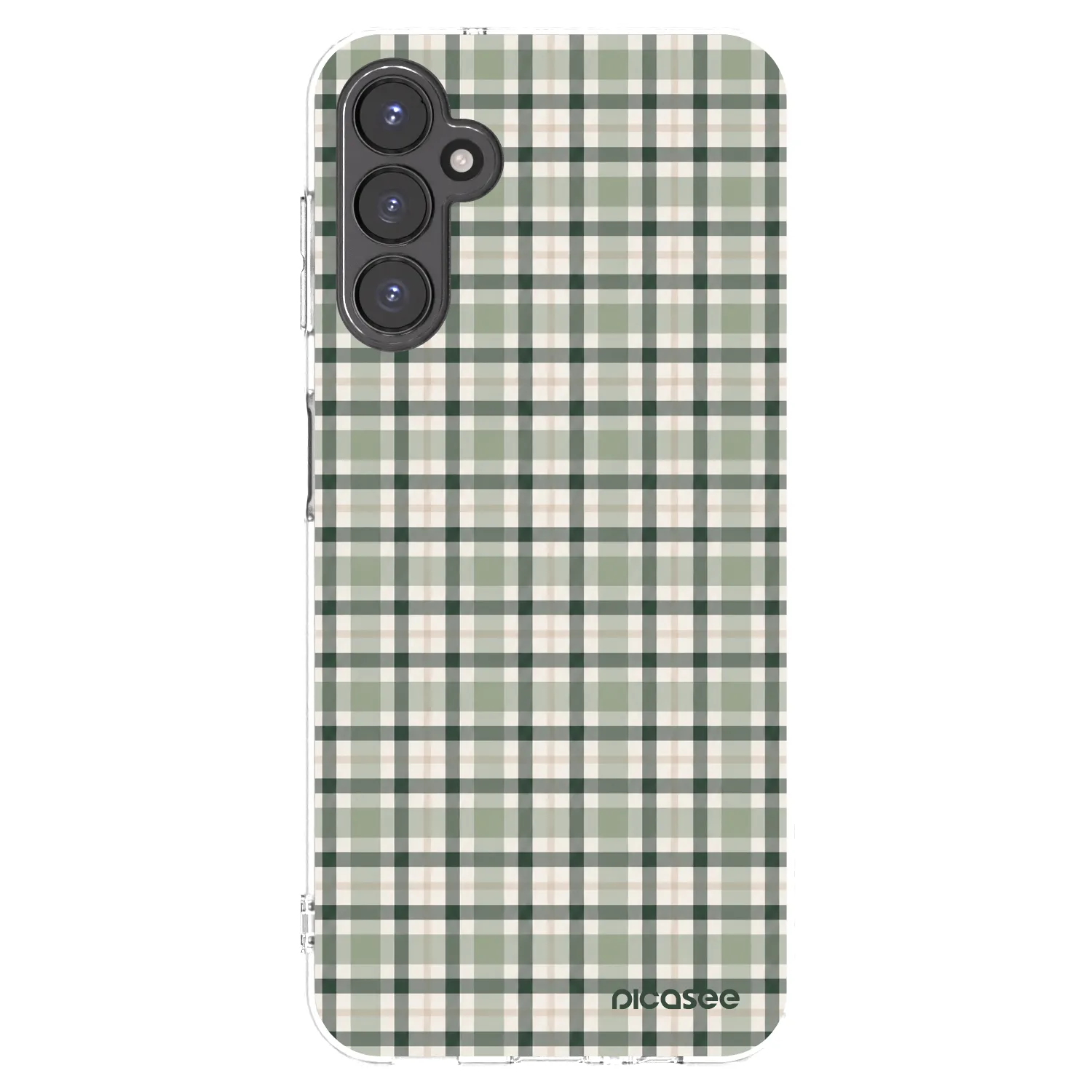 Picasee silikonový průhledný obal pro Samsung Galaxy A14 4G A145R - Sage Tartan