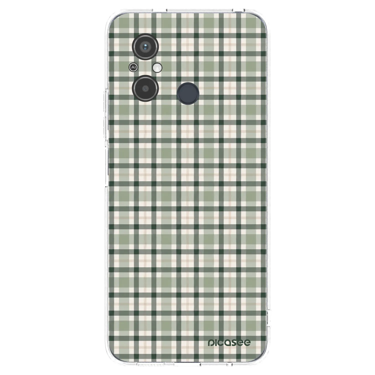 Picasee silikonový průhledný obal pro Xiaomi Redmi 12C - Sage Tartan