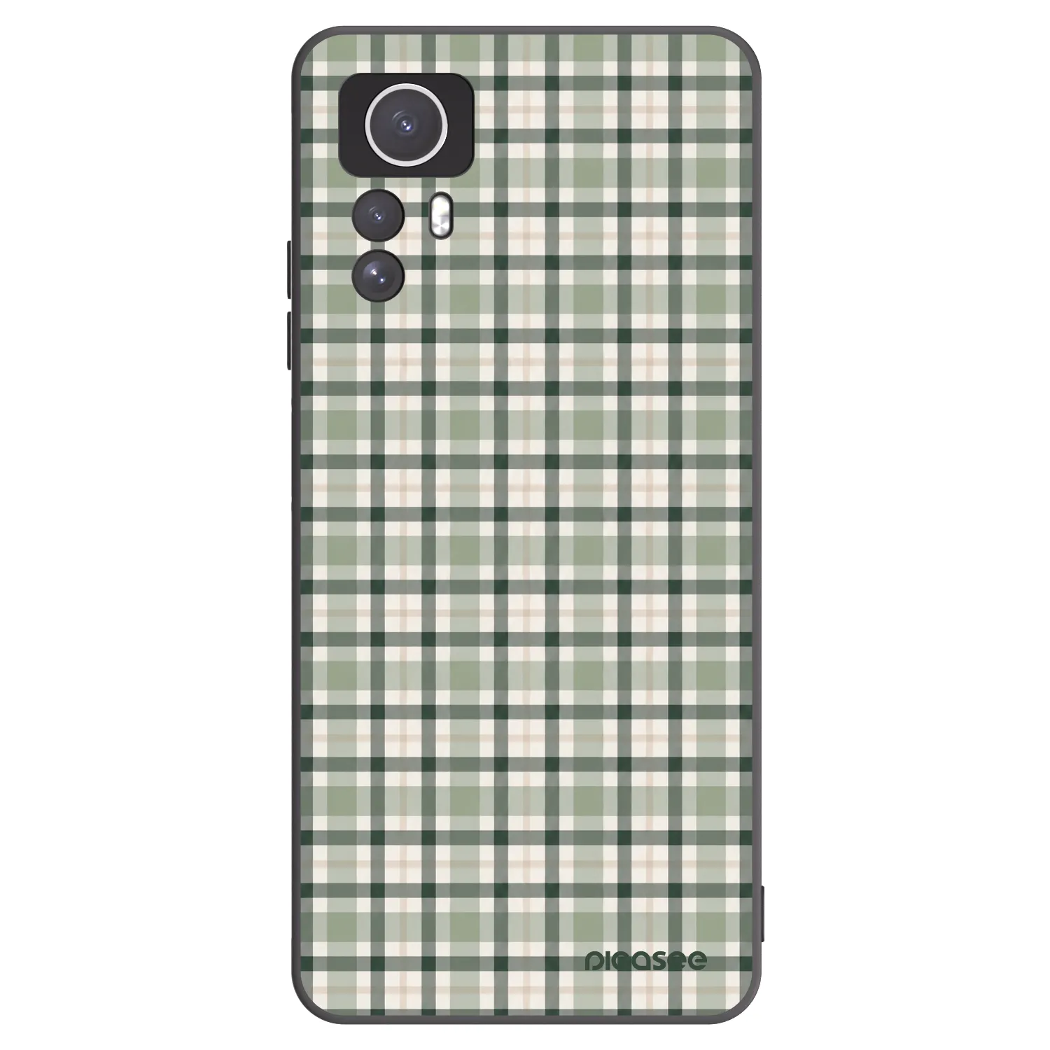 Picasee silikonový černý obal pro Xiaomi Redmi Note 12S - Sage Tartan