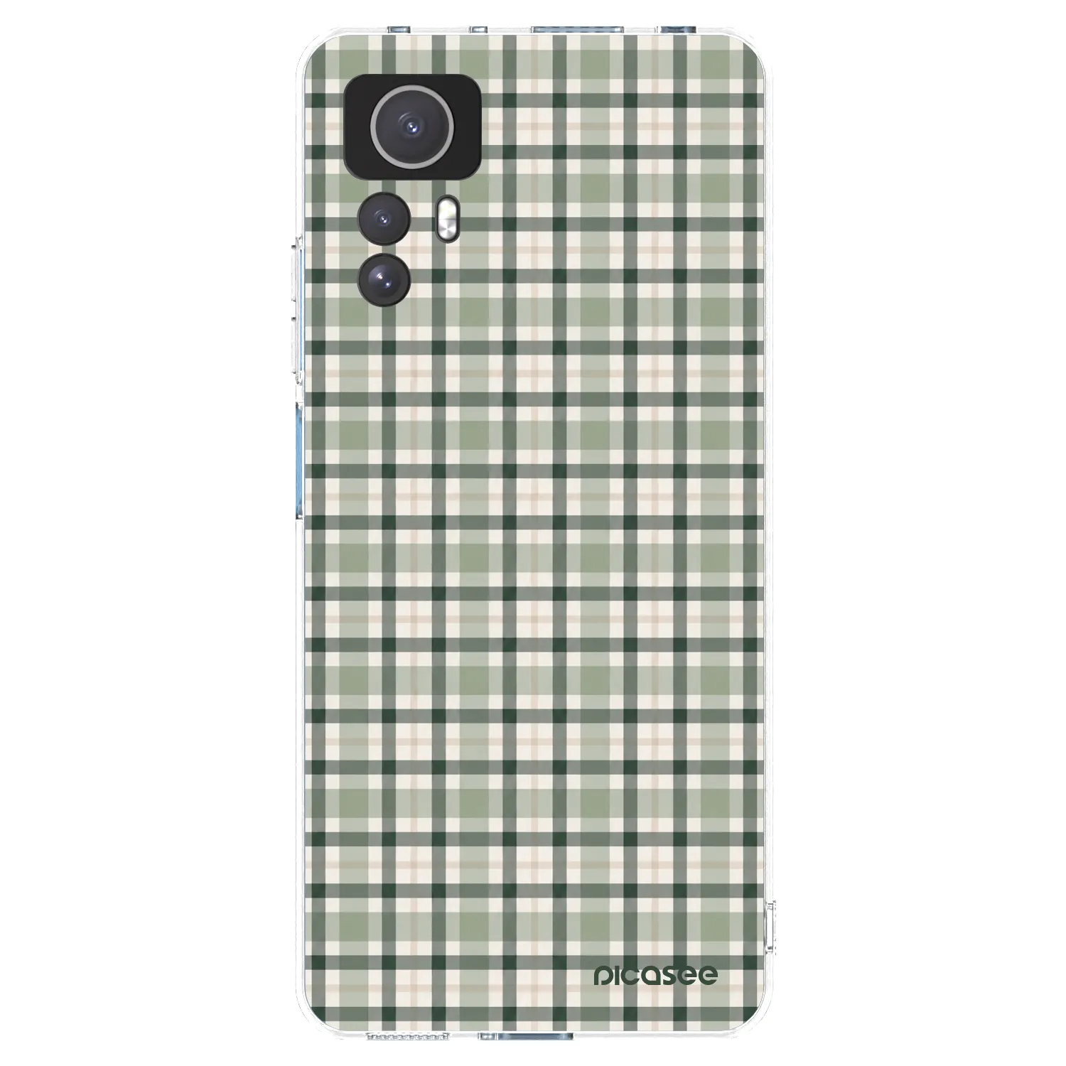 Picasee silikonový průhledný obal pro Xiaomi Redmi Note 12S - Sage Tartan