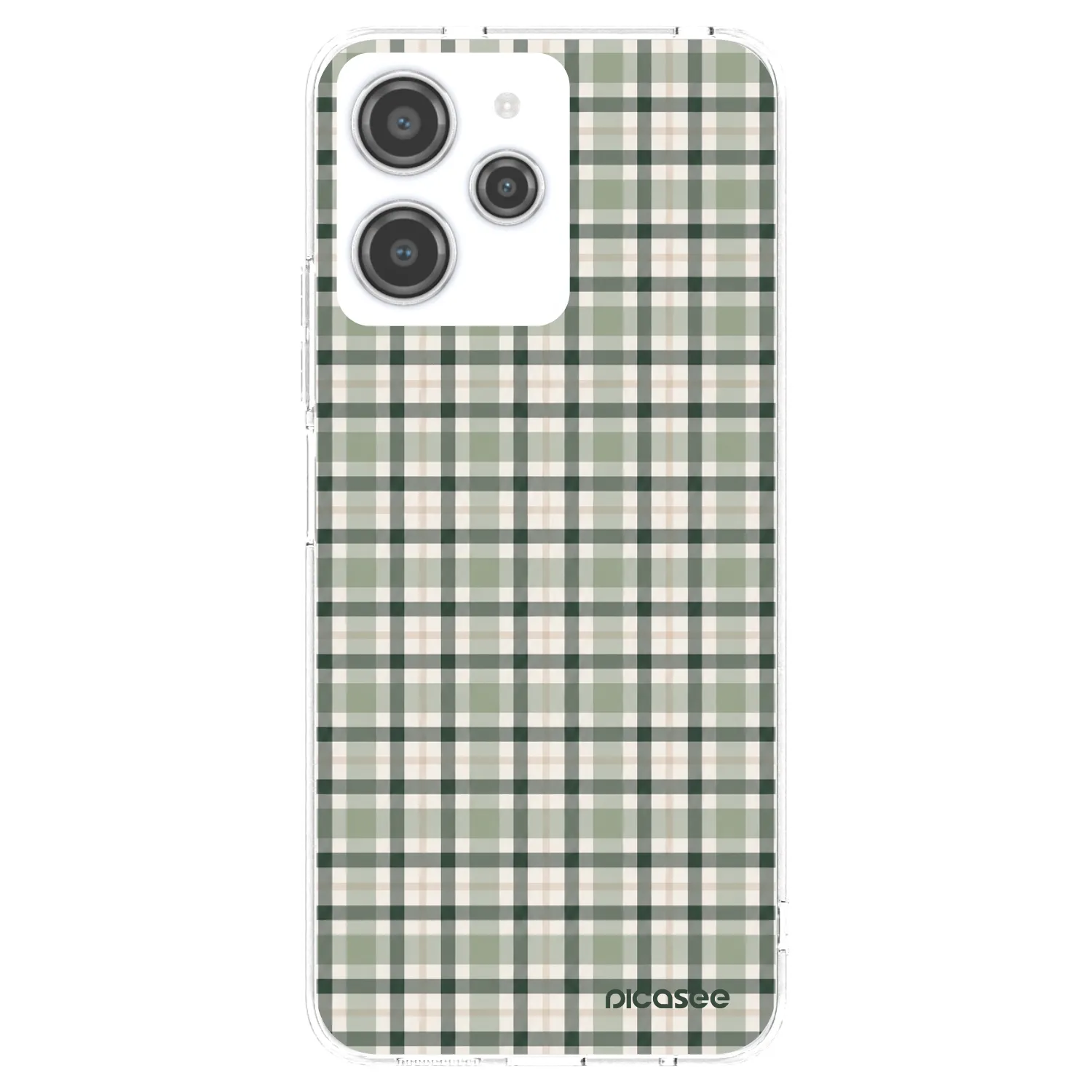 Picasee silikonový průhledný obal pro Xiaomi Redmi 12 4G - Sage Tartan