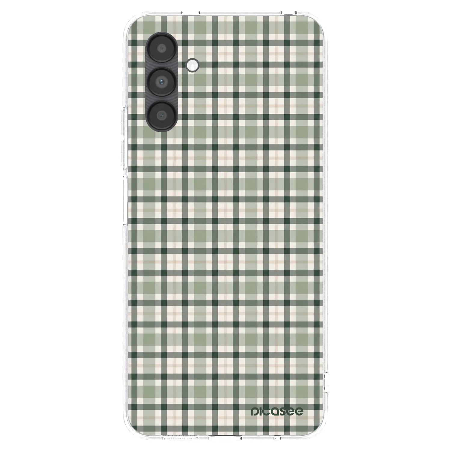 Picasee silikonový průhledný obal pro Samsung Galaxy A04s A047F - Sage Tartan