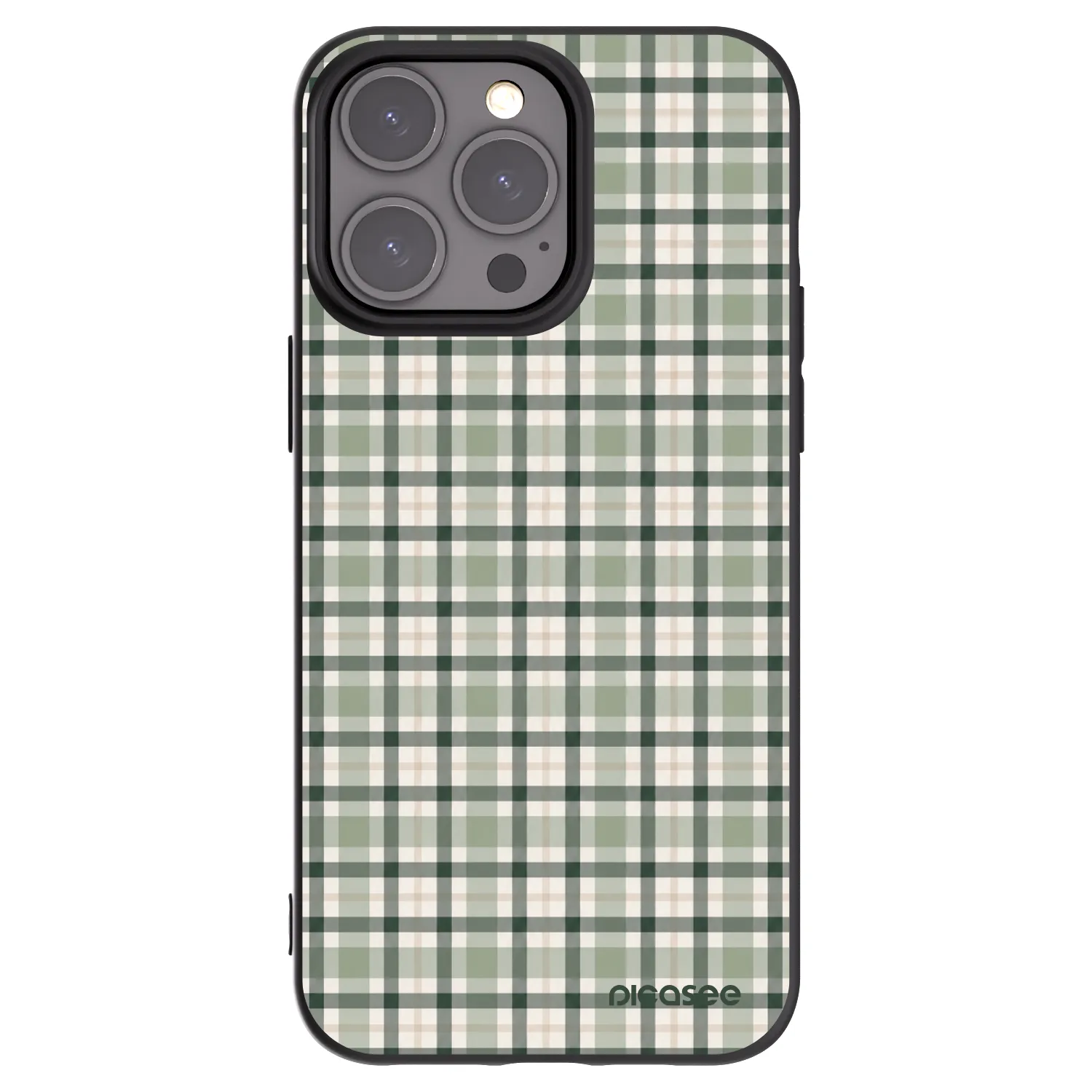 Picasee silikonový černý obal pro Apple iPhone 15 Pro Max - Sage Tartan