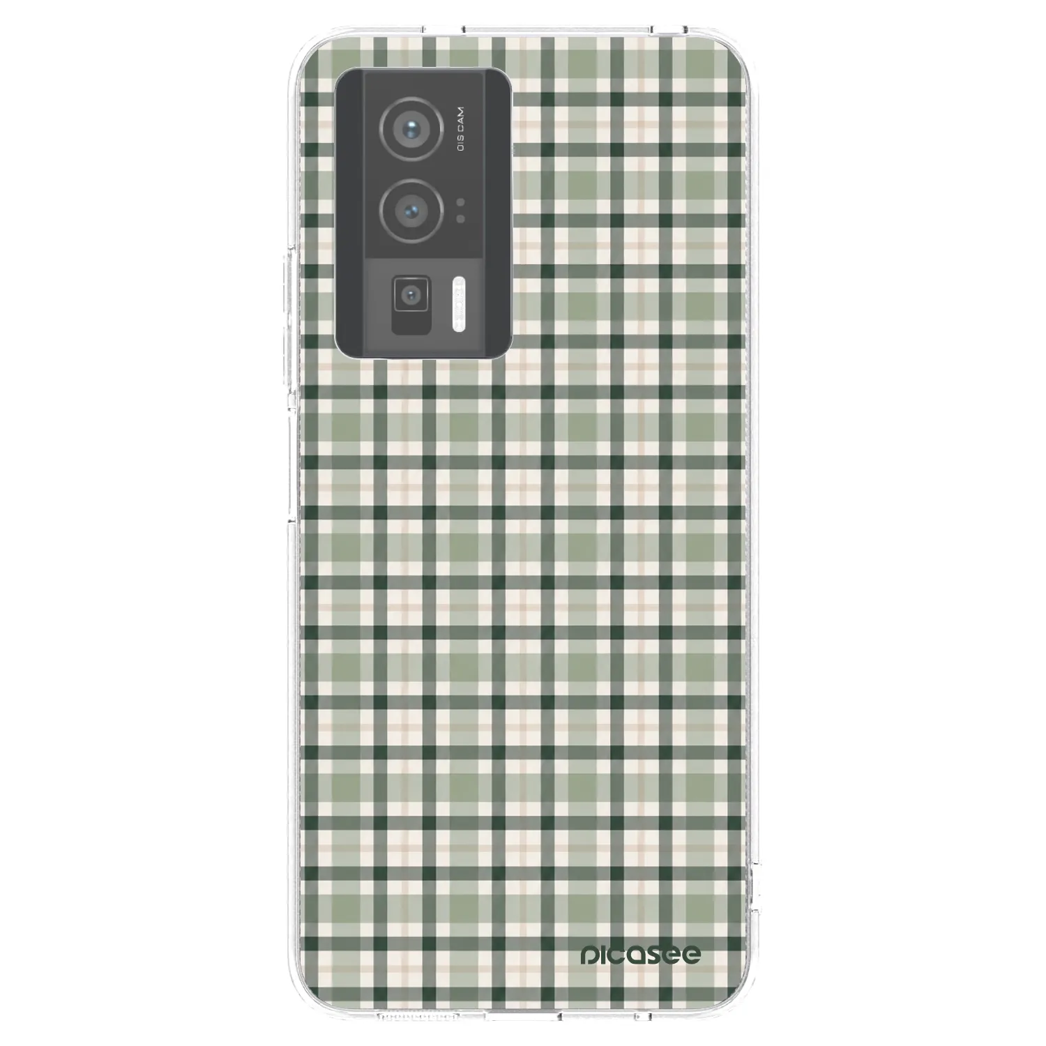 Picasee silikonový průhledný obal pro Xiaomi Poco F5 Pro 5G - Sage Tartan