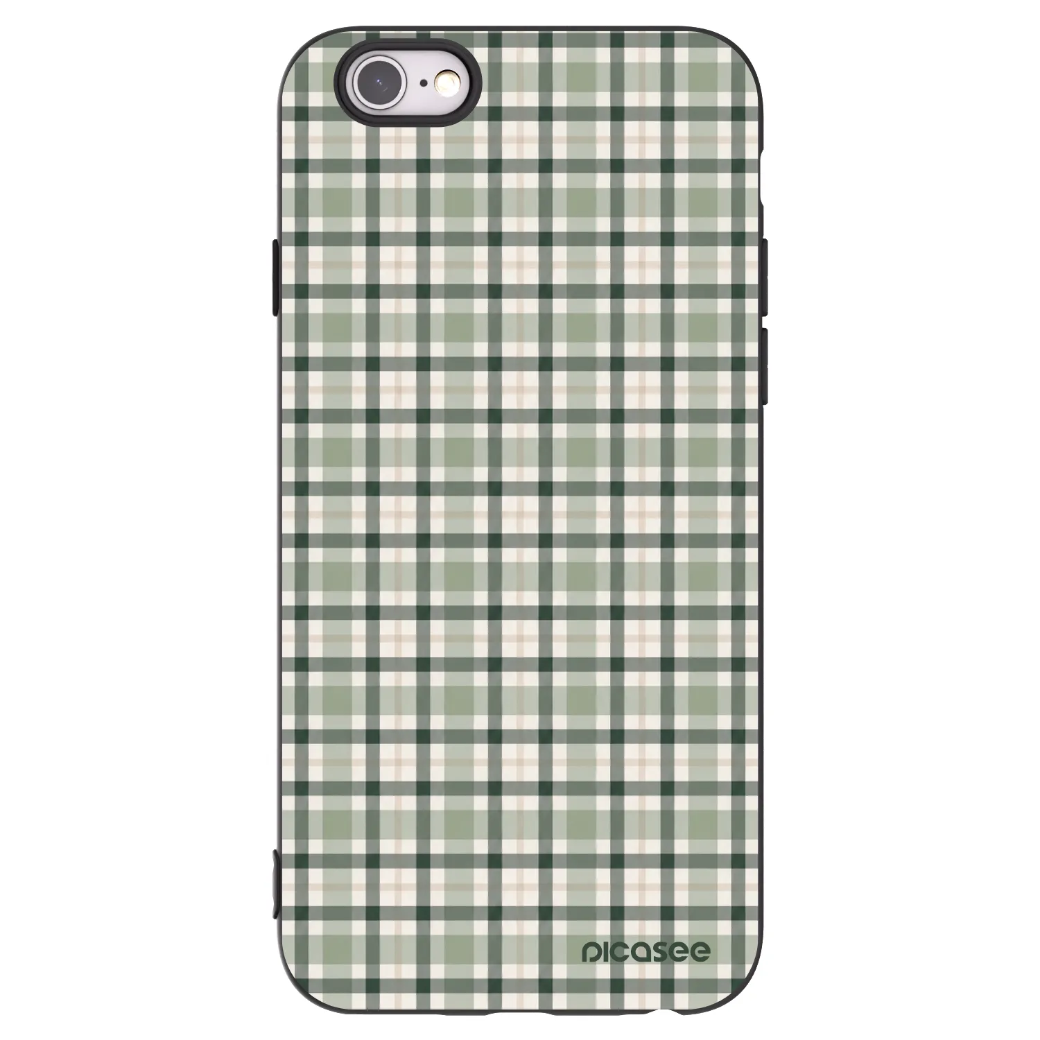 Picasee silikonový černý obal pro Apple iPhone 6/6S - Sage Tartan