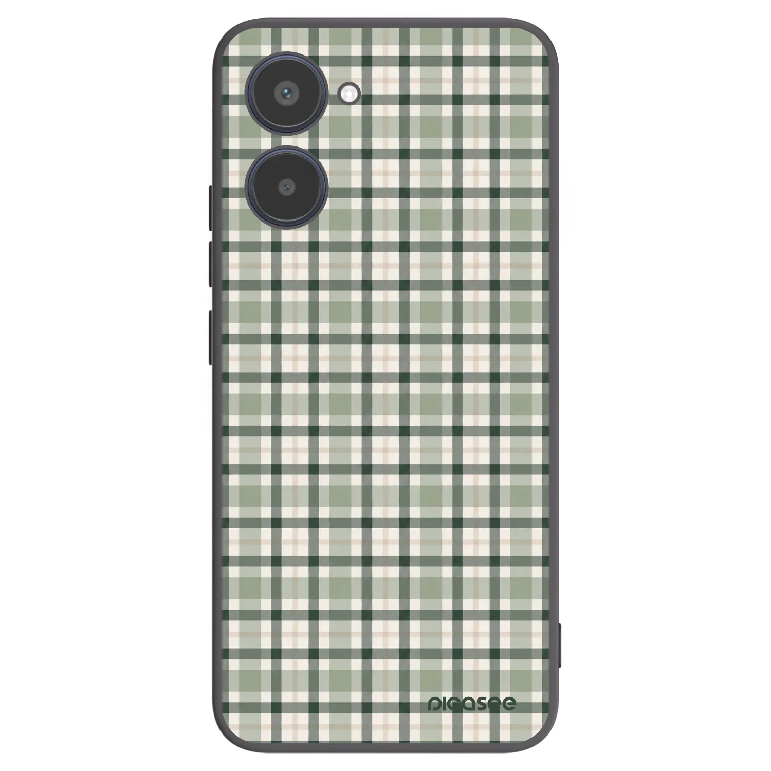 Picasee silikonový černý obal pro Realme 10 4G - Sage Tartan