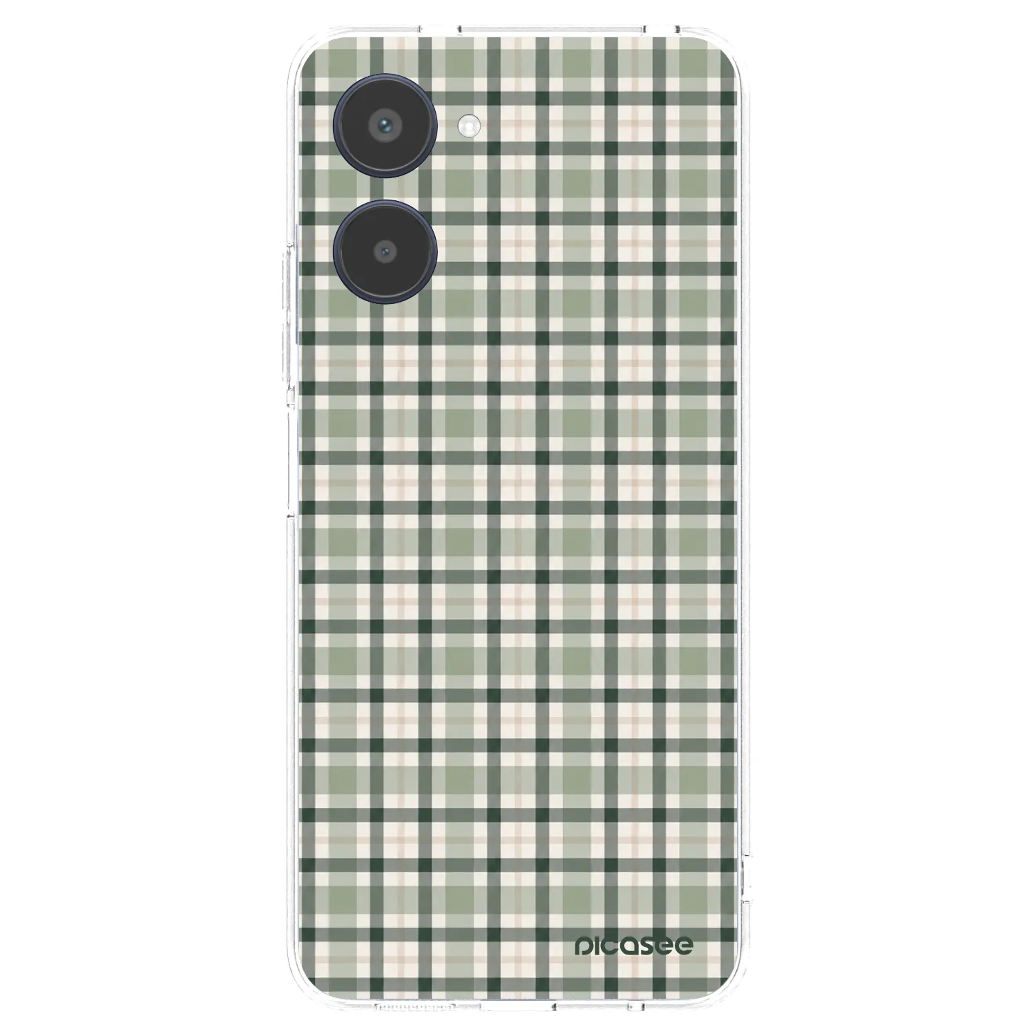 Picasee silikonový průhledný obal pro Realme 10 4G - Sage Tartan