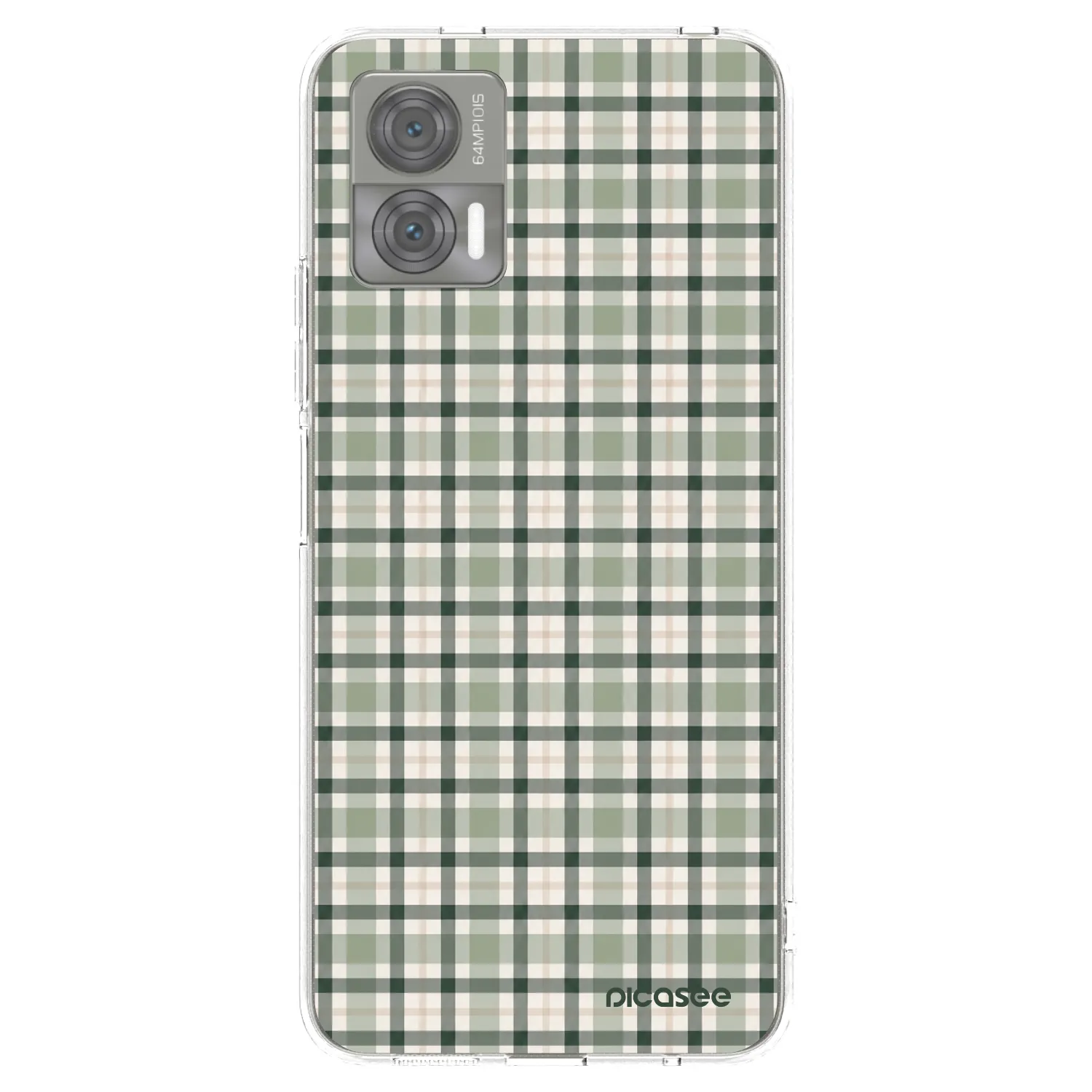 Picasee silikonový průhledný obal pro Motorola Edge 30 Neo - Sage Tartan