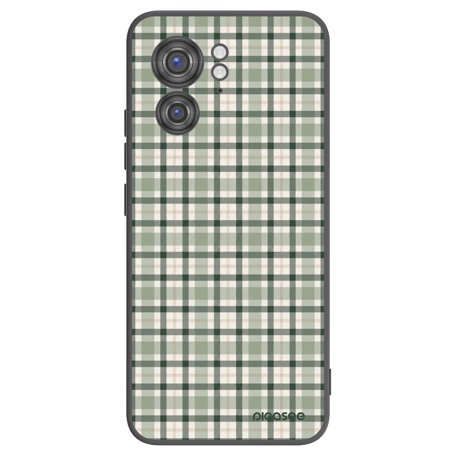 Picasee silikonový černý obal pro Motorola Edge 40 - Sage Tartan