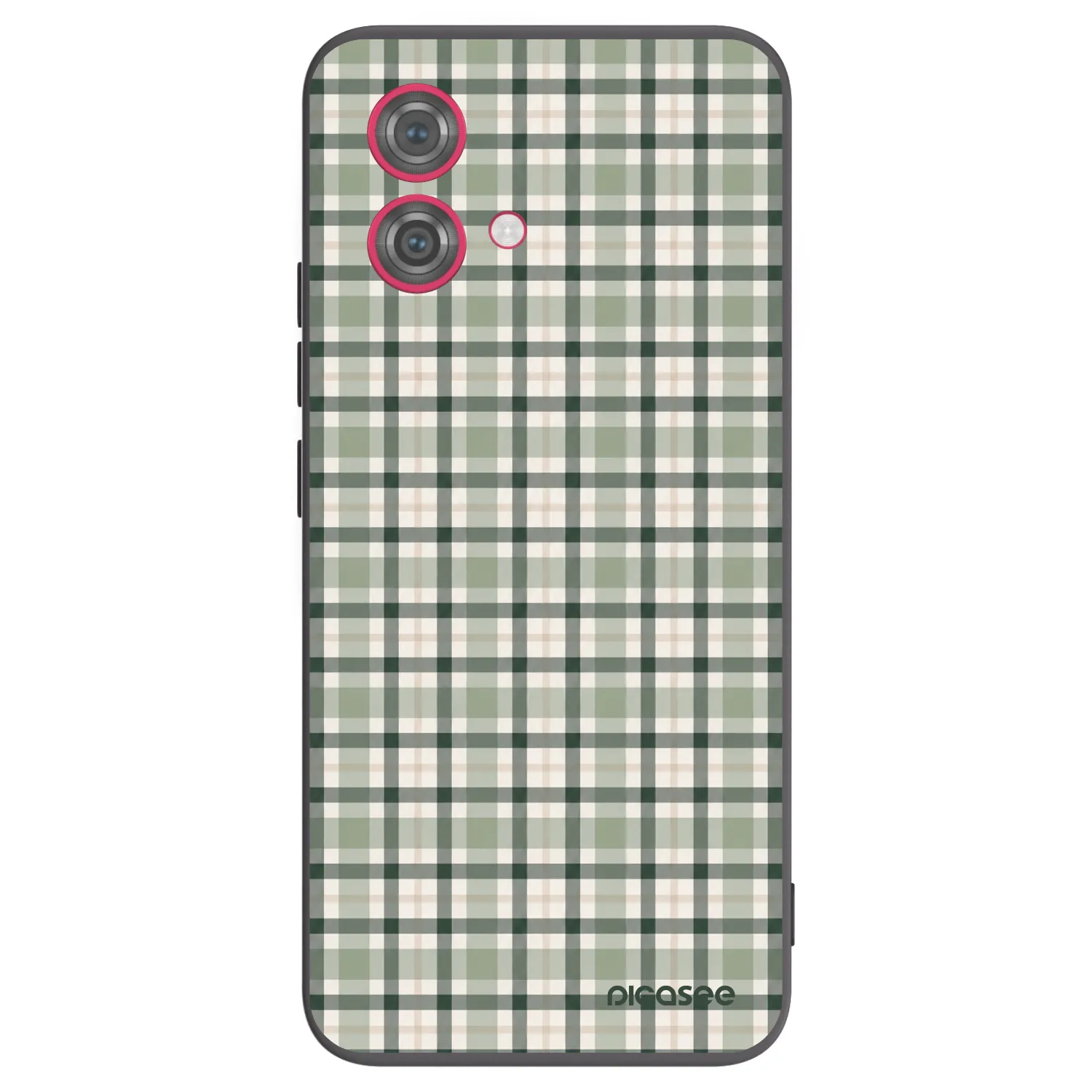 Picasee silikonový černý obal pro Motorola Moto G84 5G - Sage Tartan