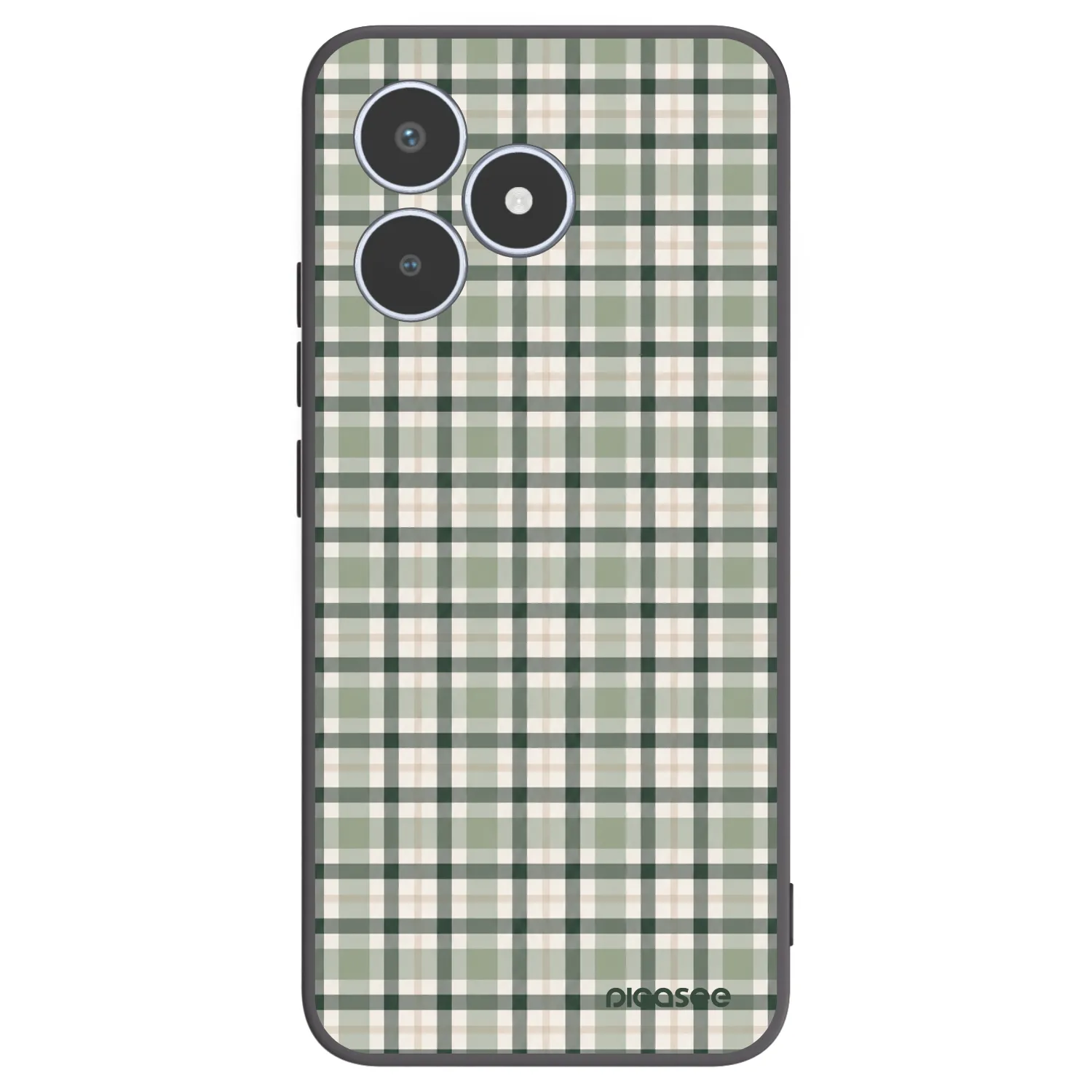 Picasee silikonový černý obal pro Realme C53 - Sage Tartan