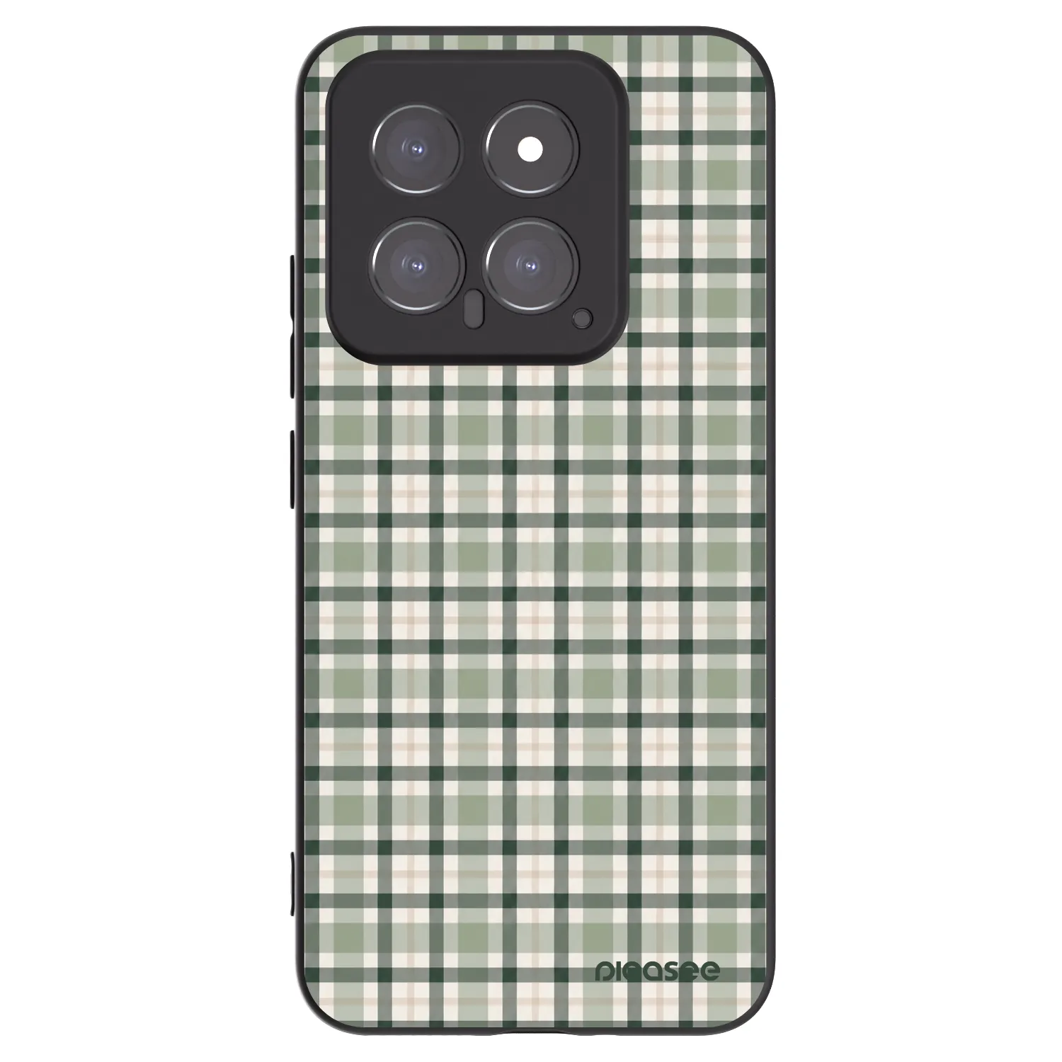 Picasee silikonový černý obal pro Xiaomi 14 - Sage Tartan