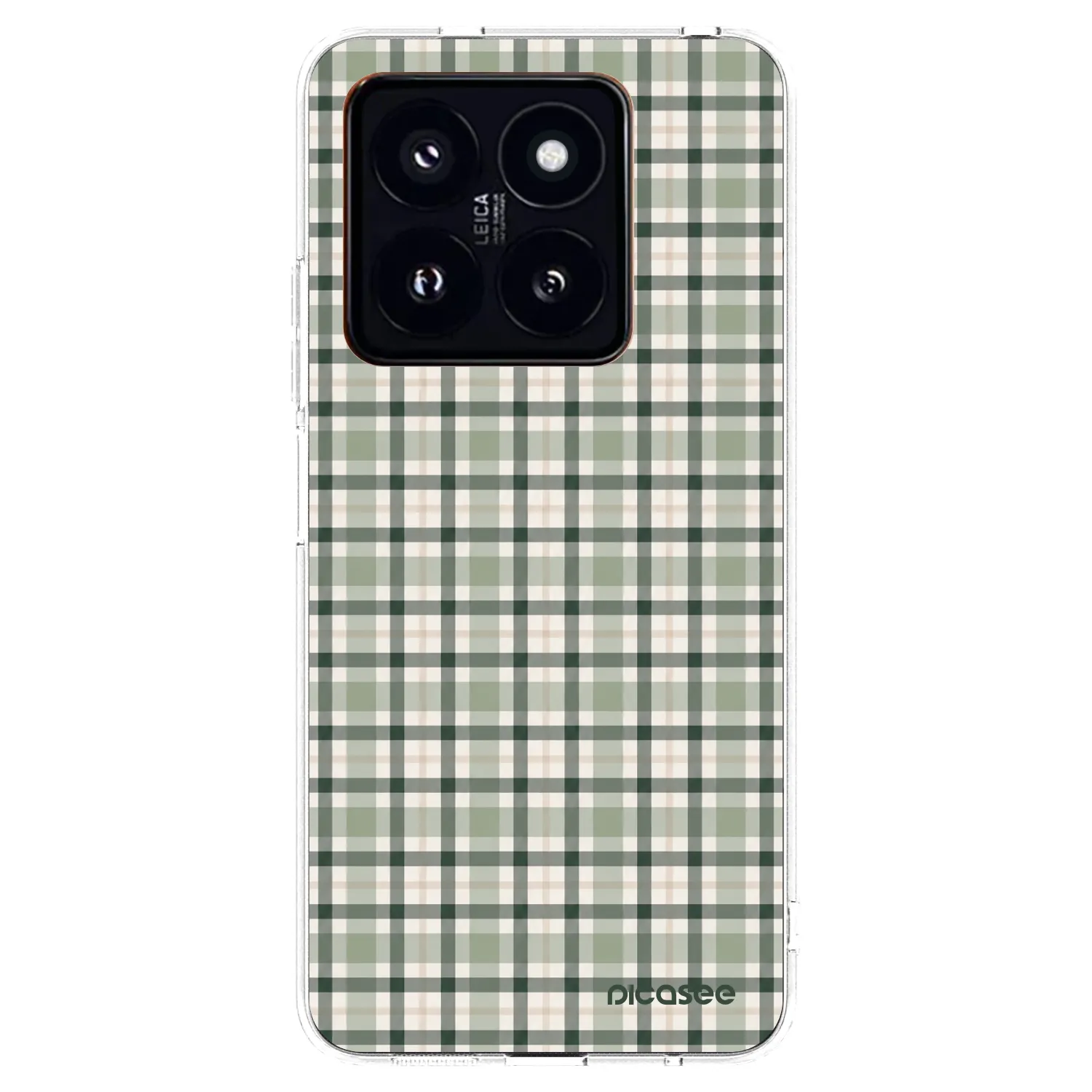 Picasee silikonový průhledný obal pro Xiaomi 14 Pro - Sage Tartan